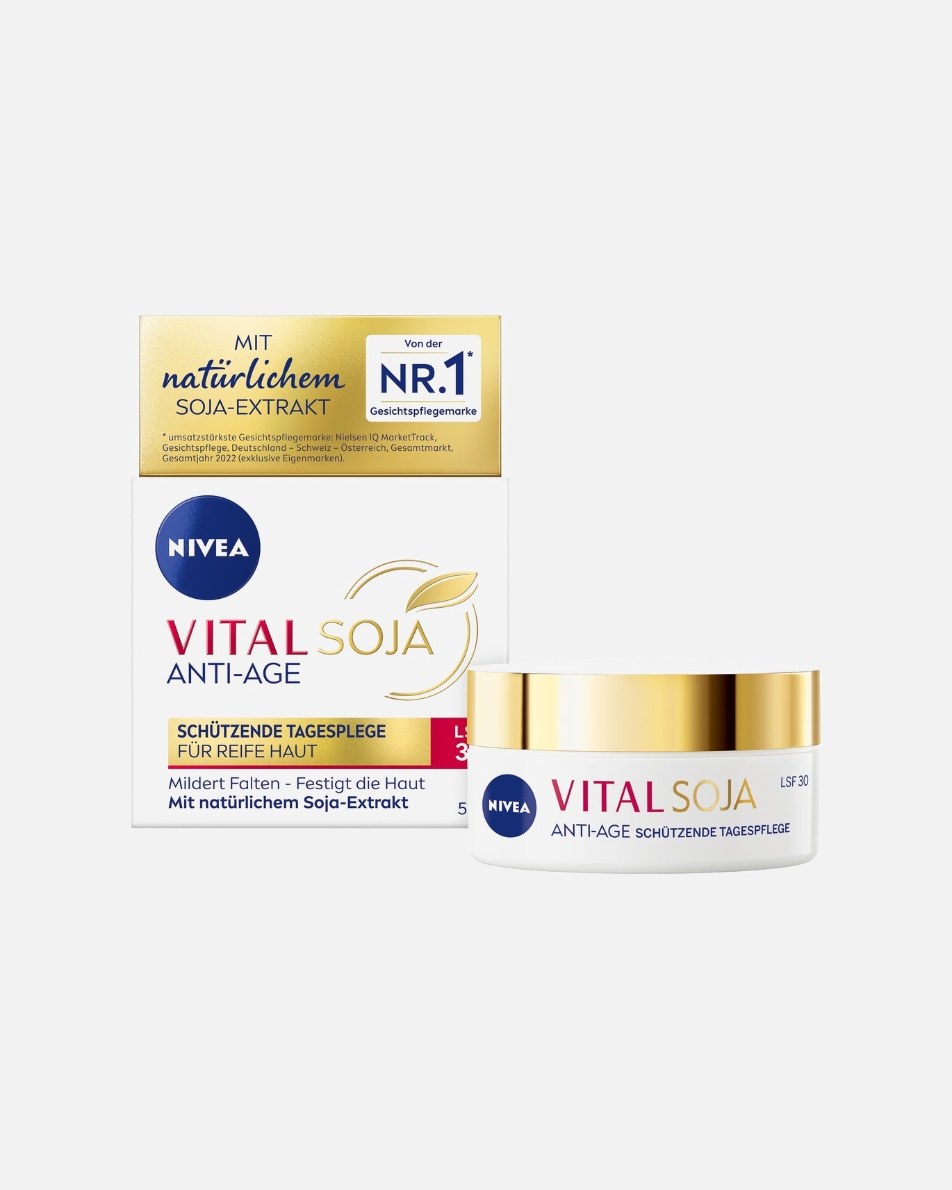 Zestaw do pielęgnacji twarzy dla Kobieta NIVEA Vital Soja Anti-Age Ochronny krem na dzień SPF 15 50 ml
