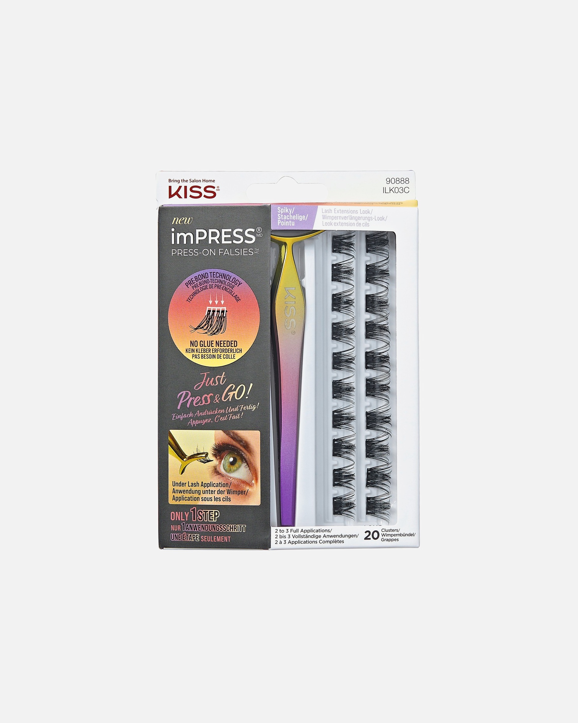 Sztuczne rzęsy dla Unisex KISS Spiky 1 szt.