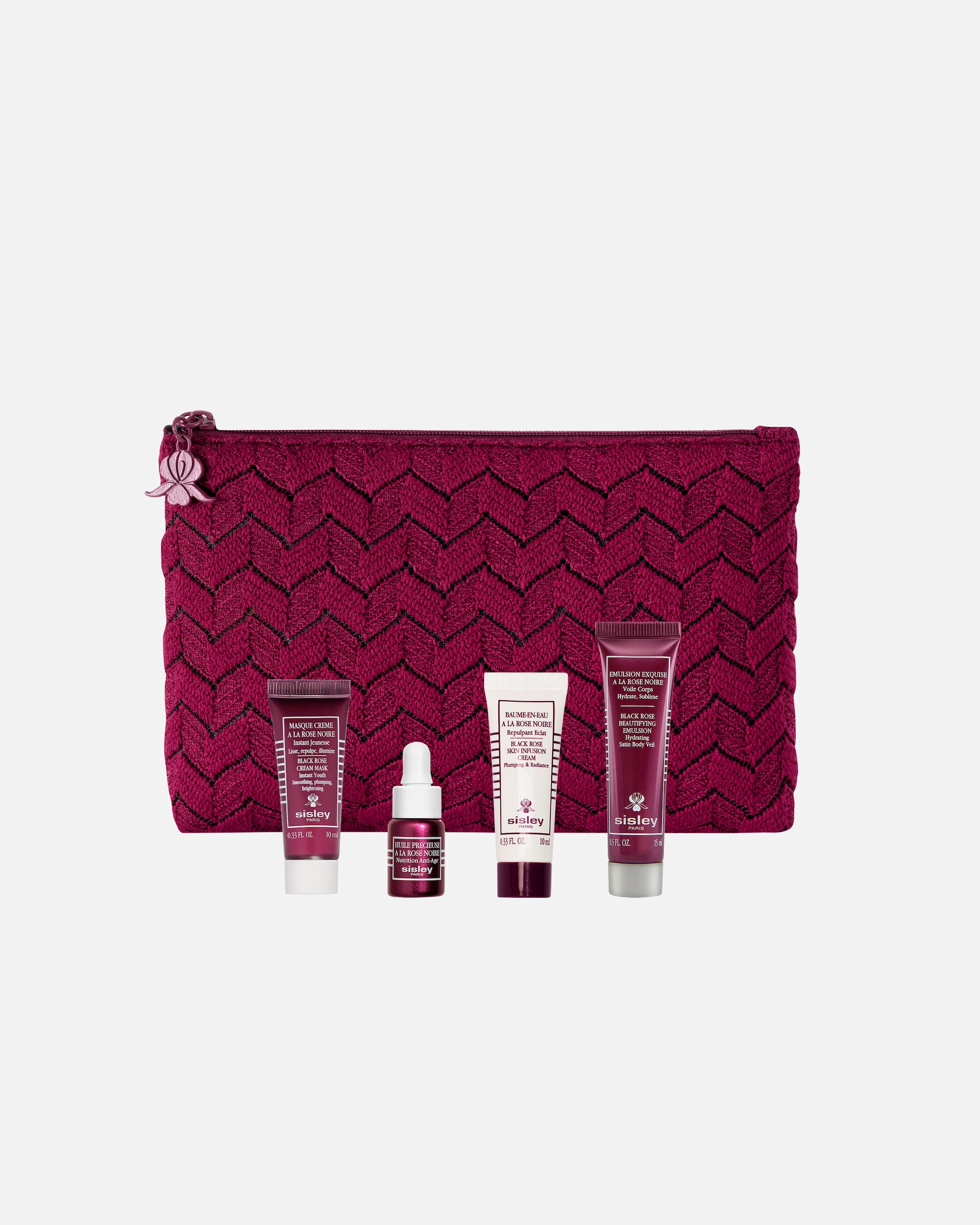 Kosmetyczka Black Rose z miniaturami w prezencie przy zakupie dwóch produktów marki Sisley, w tym min. 1 do pielęgnacji.