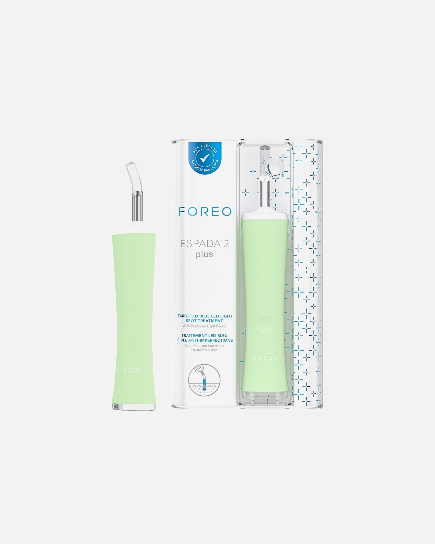 Elektryczne urządzenie do masażu twarzy dla Unisex FOREO ESPADA™ ESPADA™ 2 plus Pistachio 1 szt.