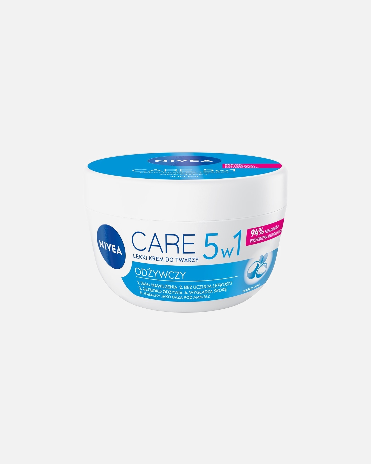 Krem do twarzy dla Unisex NIVEA Care lekki krem do twarzy 3w1 odżywczy 100 ml