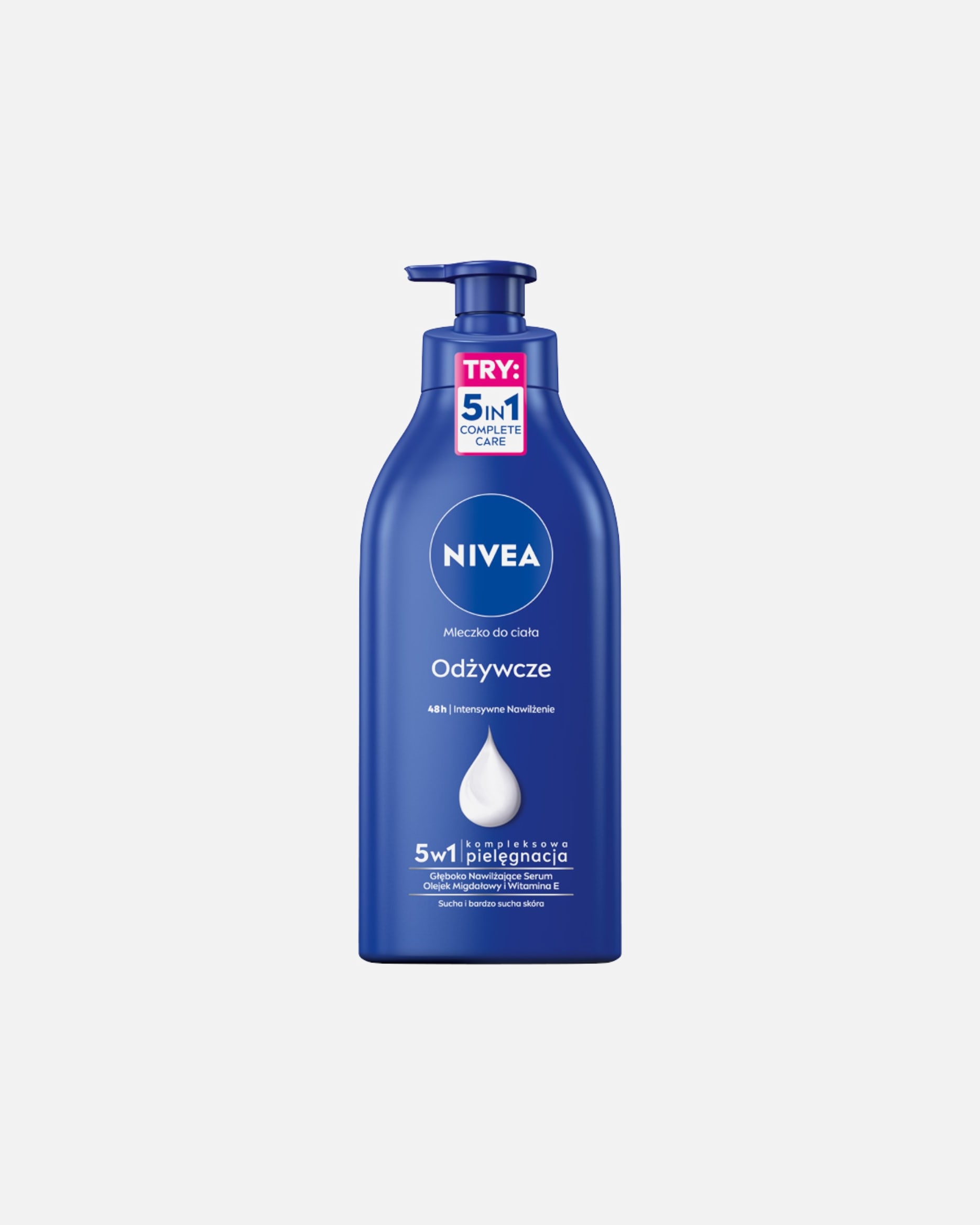 dla Unisex NIVEA Odżywcze Mleczko do ciała z pompką 625 ml