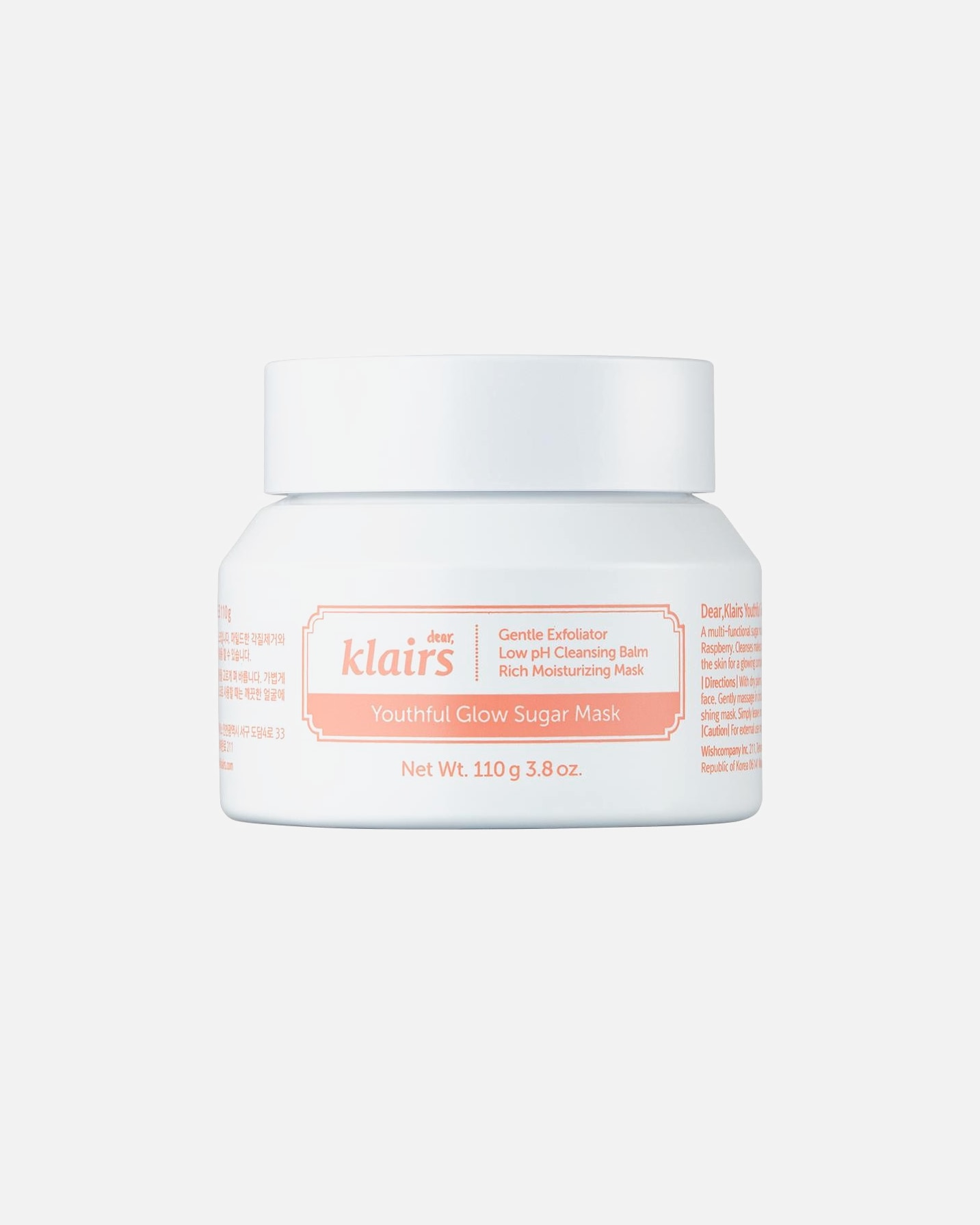 Peeling do twarzy dla Unisex Dear Klairs Youthful Glow Sugar Mask 110 gr