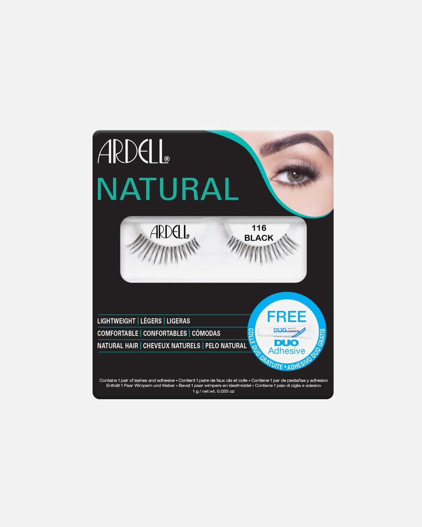 Sztuczne rzęsy dla Unisex Ardell Natural Fashion Lashes 116 BLACK
