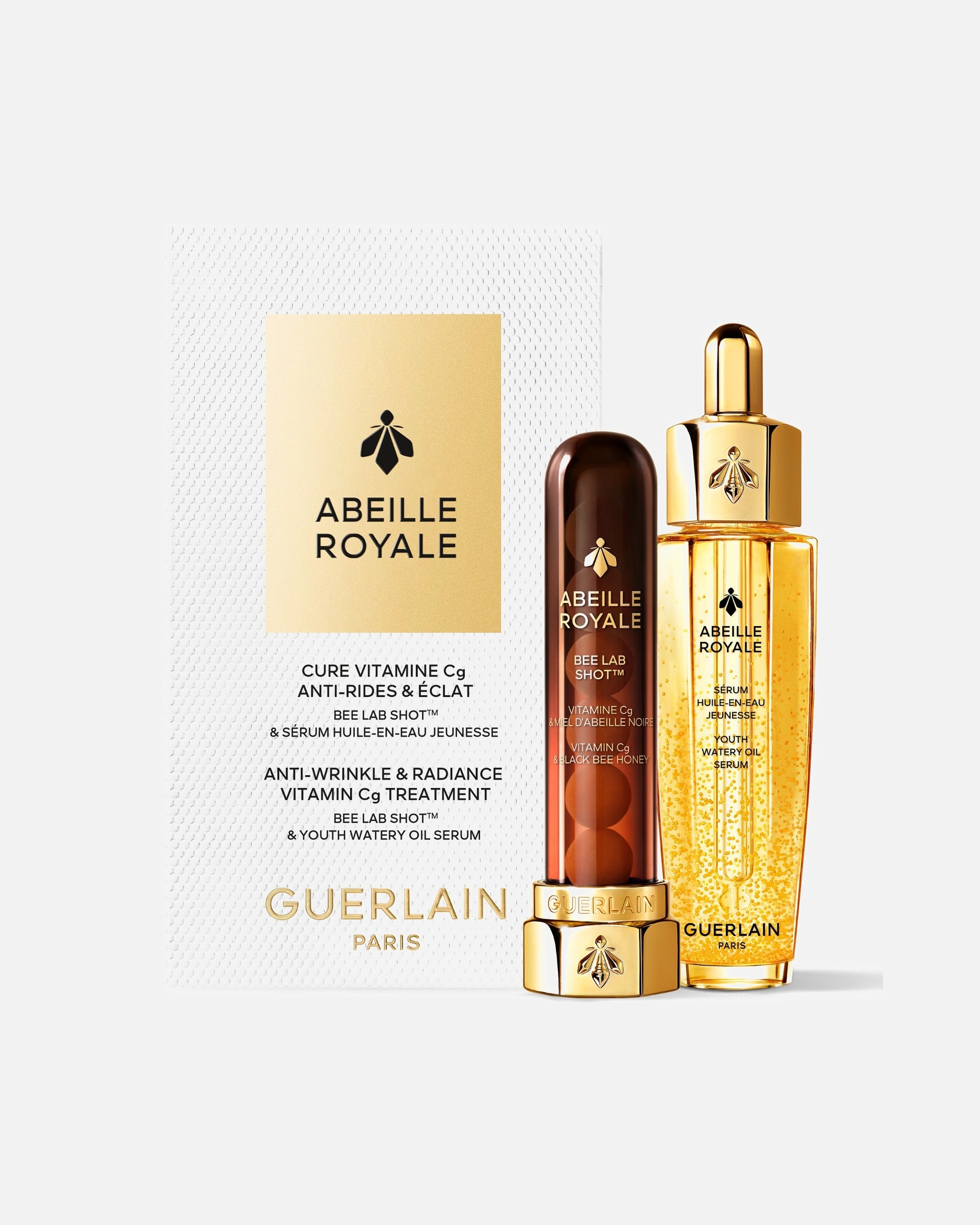 Zestaw do pielęgnacji twarzy dla Unisex Guerlain Abeille Royale Zestaw Abeille Royale Bee Lab Shot Youth Watery Oil Serum