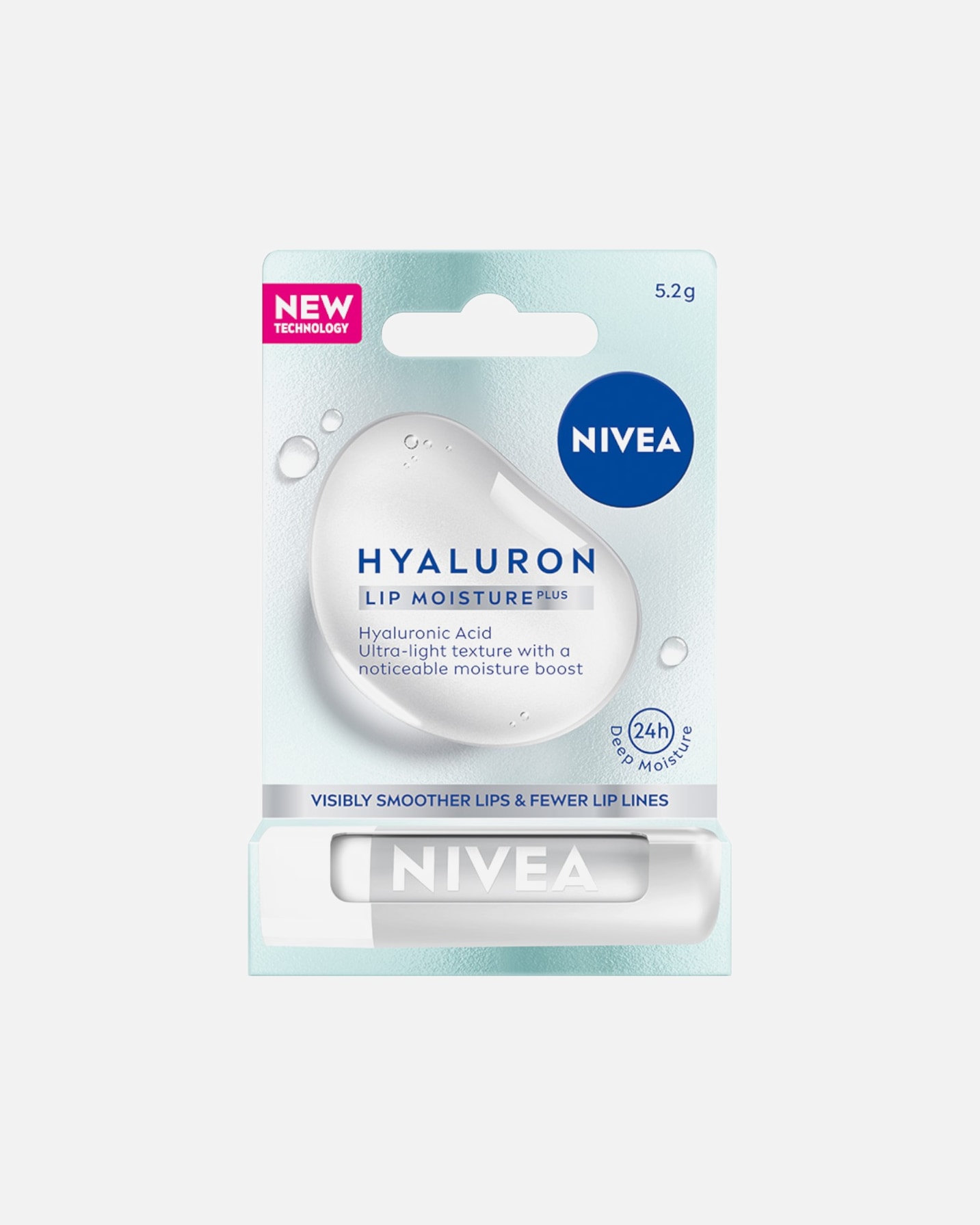 Balsam do ust dla Unisex NIVEA Hyaluron Moisture Plus Balsam do ust Transparent 5.2 g