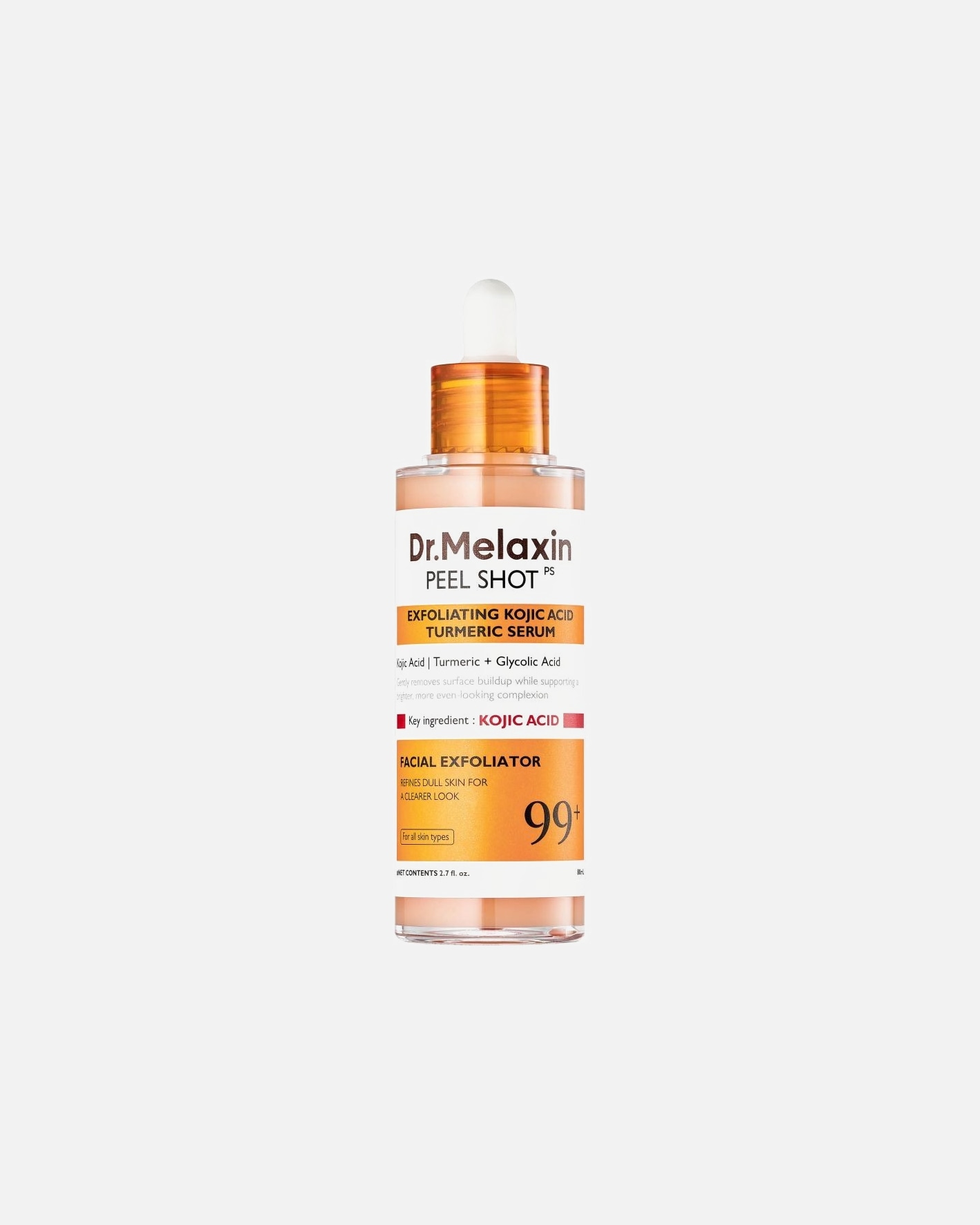 Peeling do twarzy dla Unisex DR. MELAXIN Default Brand Line PEEL SHOT EXFOLIATING KOJIC ACID TURMERIC - Peelingujące serum typu gommage 80 ml