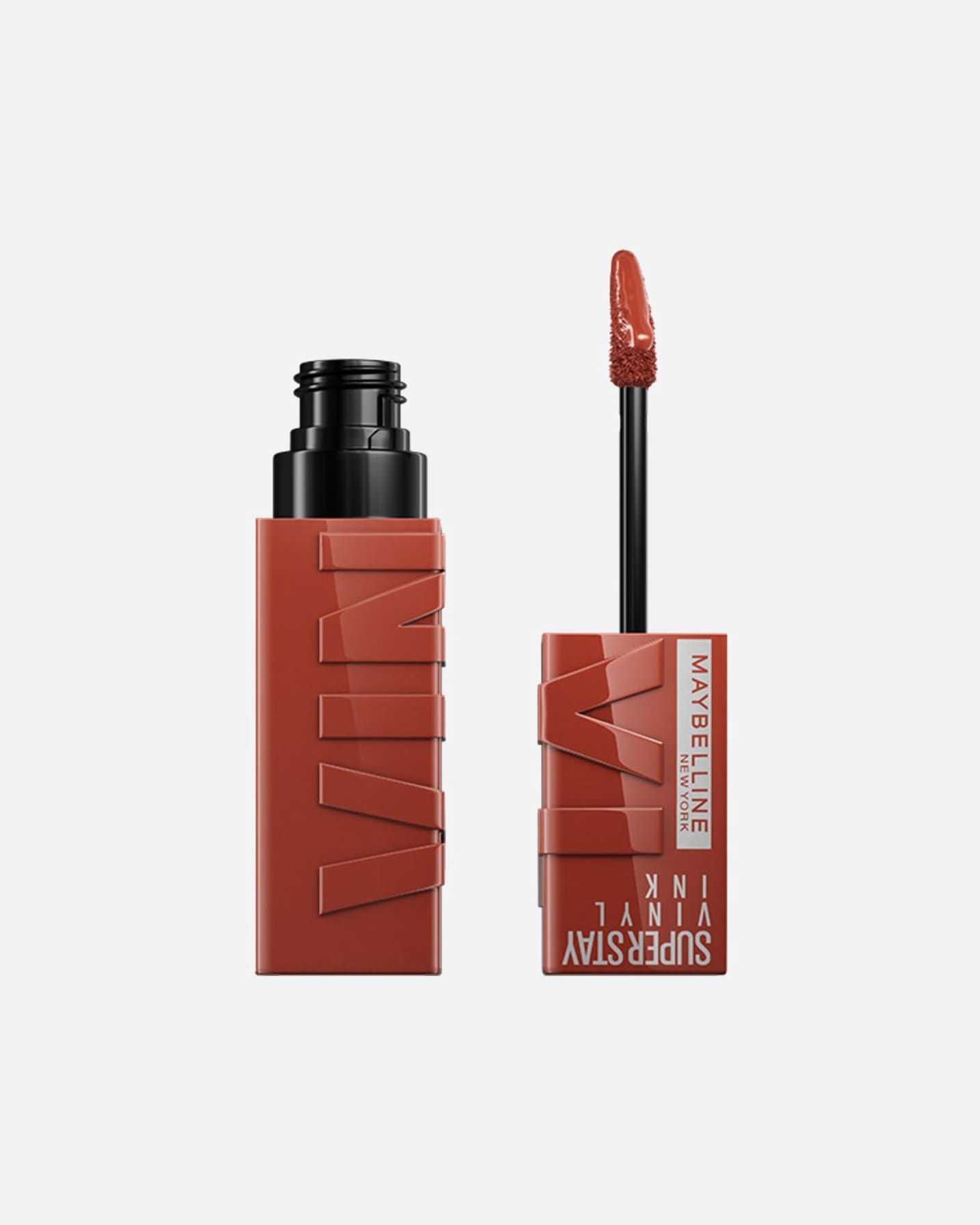 Pomadka do ust w sztyfcie dla Unisex Maybelline Maybelline New York, Super Stay Vinyl Ink 115 Peppy, płynna szminka winylowa do ust, 4,2ml 130 - Extra