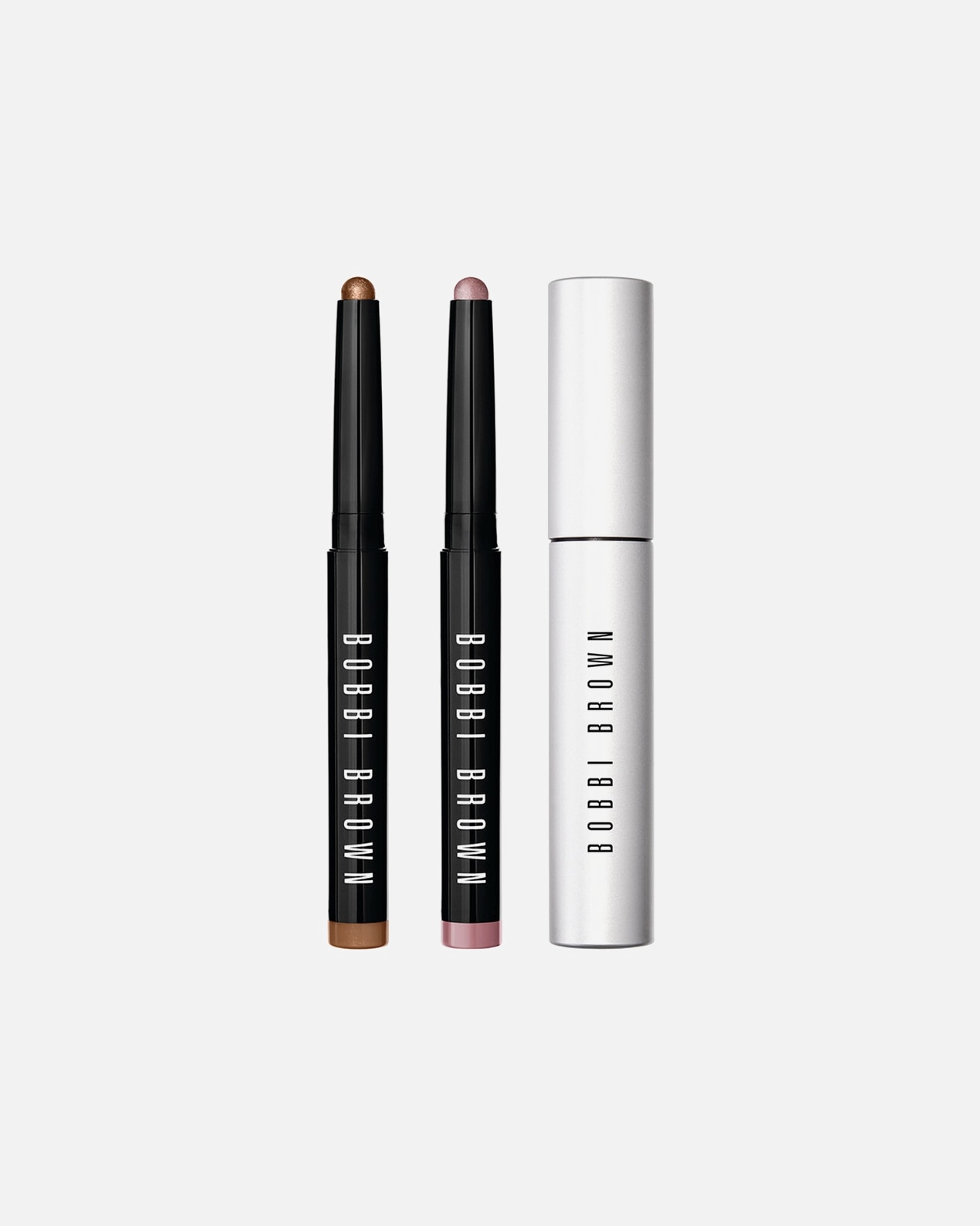 dla Unisex Bobbi Brown Long-Wear Eye Kit Smokey Eyes Smokey Eye Mascara 6 ml + Long-Wear Cream Shadow Stick Golden Bronze 1,6 g + Long-Wear Cream Shadow Stick Dusty Mauve 1,6 g 1 Stk.