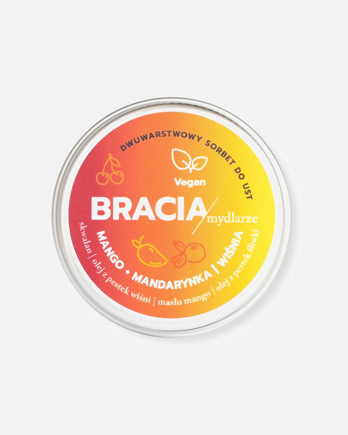 Balsam do ust dla Unisex Bracia Mydlarze Wiśnia|Mango i Mandarynka 15 g