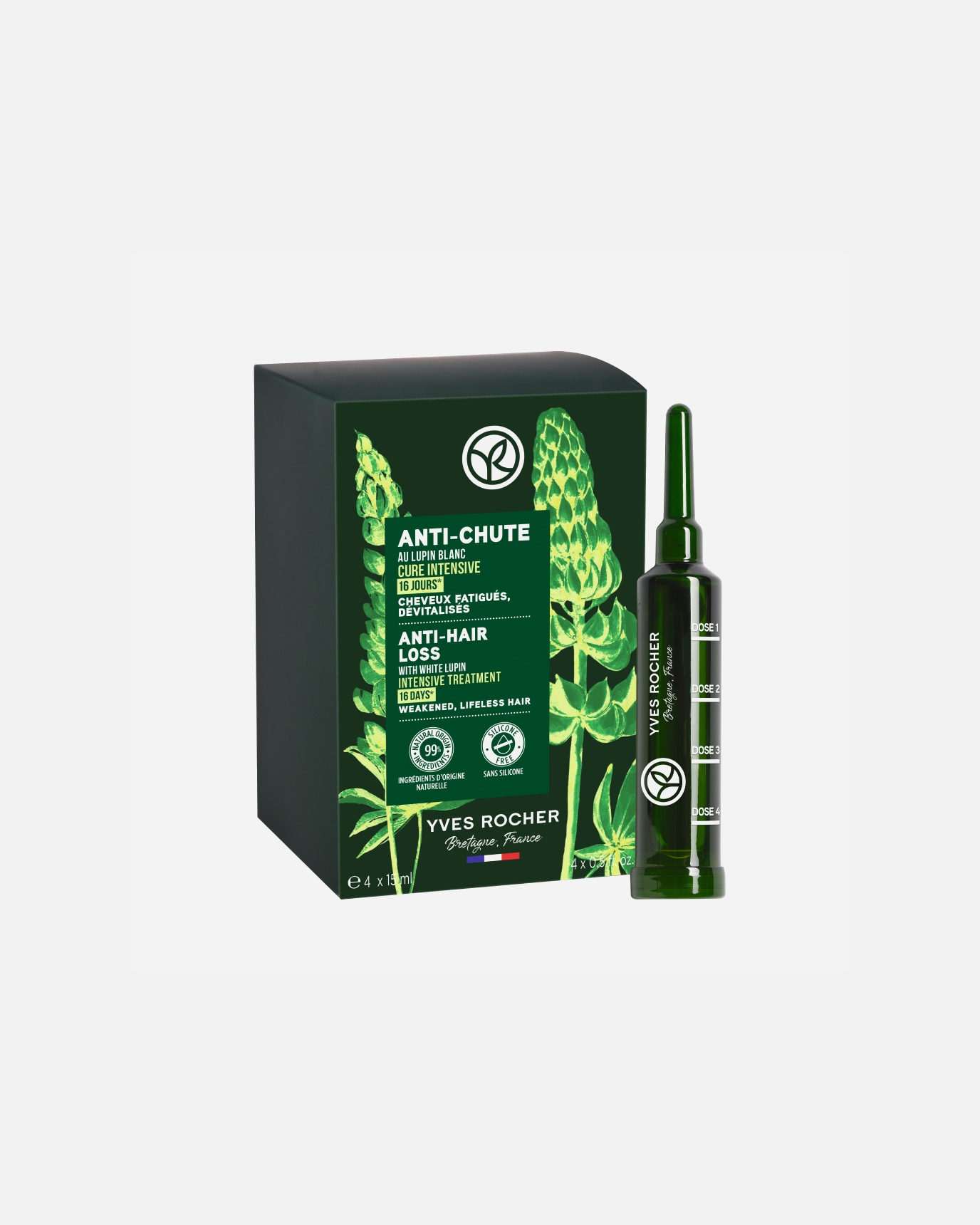 Kuracja do włosów dla Unisex Yves Rocher INTENSYWNA KURACJA PRZECIW WYPADANIU WŁOSÓW 60 ml