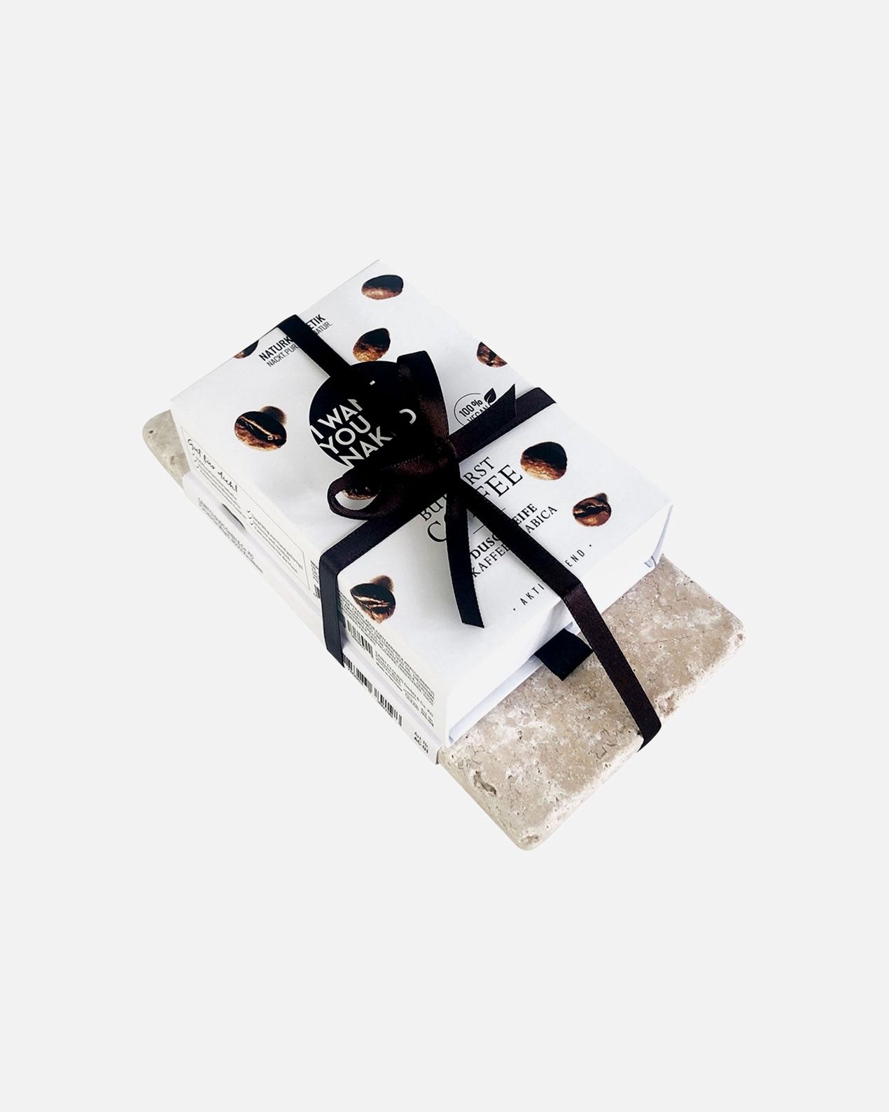 Mydło do ciała dla Unisex I WANT YOU NAKED Zestaw prezentowy Soap Tray + Coffee & Almond Oil Shower Soap 100 g