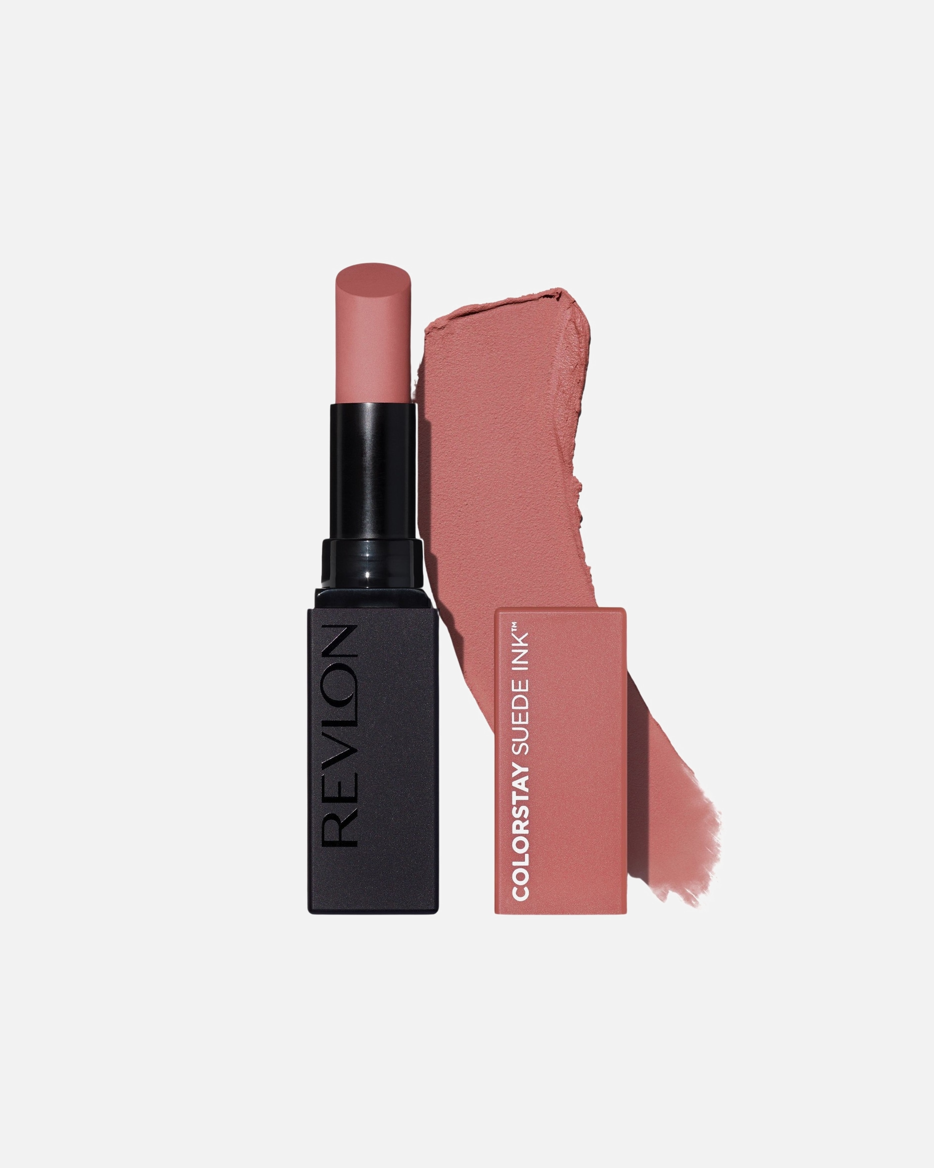Pomadka do ust w sztyfcie dla Unisex Revlon ColorStay™ Revlon ColorStay Suede Ink pomadka do ust, kryjąca, długotrwała, bez efektu przenoszenia, z witaminą E, wodoodporna, 008 That Girl, 2,55 g 2.55 g
