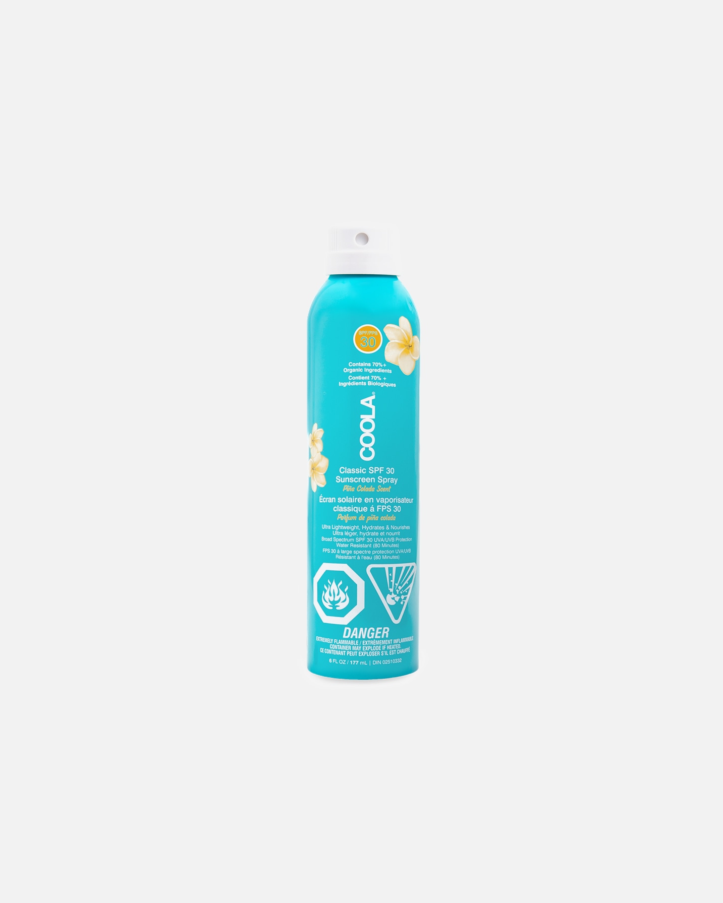 Spray do opalania dla Unisex Coola Classic Classic SPF 30 Body Spray Piña Colada 177 ml