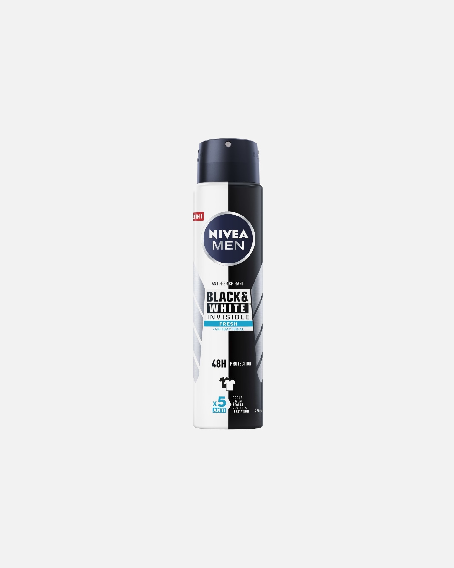 Antyprespirant dla Unisex NIVEA MEN Black & White Power Antyperspirant męski w spray'u 250 ml