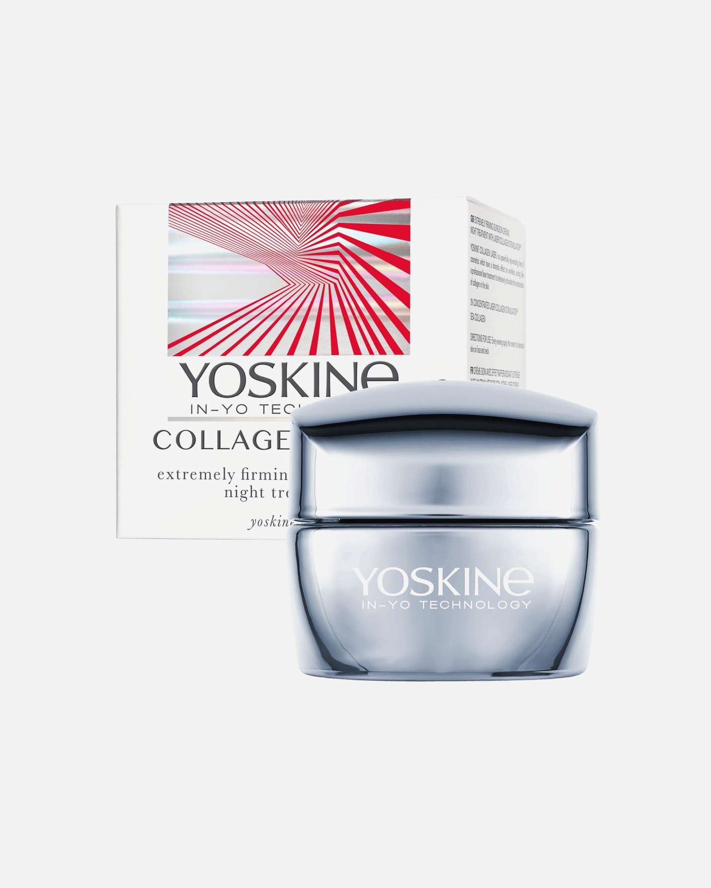 Krem do twarzy dla Kobieta Yoskine Yoskine Collagen Laser., Ekstremalnie ujędrniający krem-zabieg z laserowym stymulatorem kolagenu na noc, 50 ml 50 ml