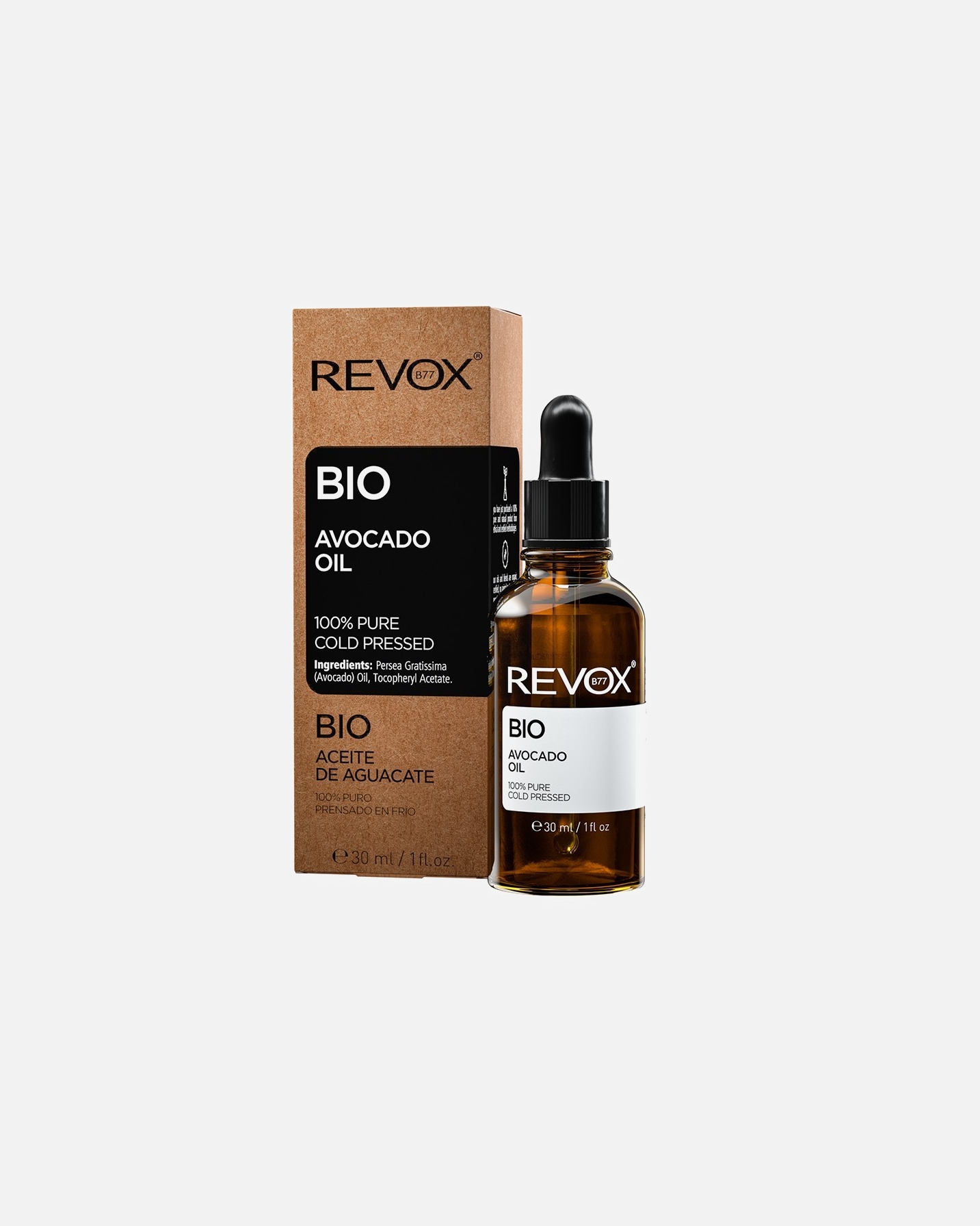 Olejek do twarzy dla Unisex REVOX B77 BIO Avocado Oil 100% Pure 30 ml