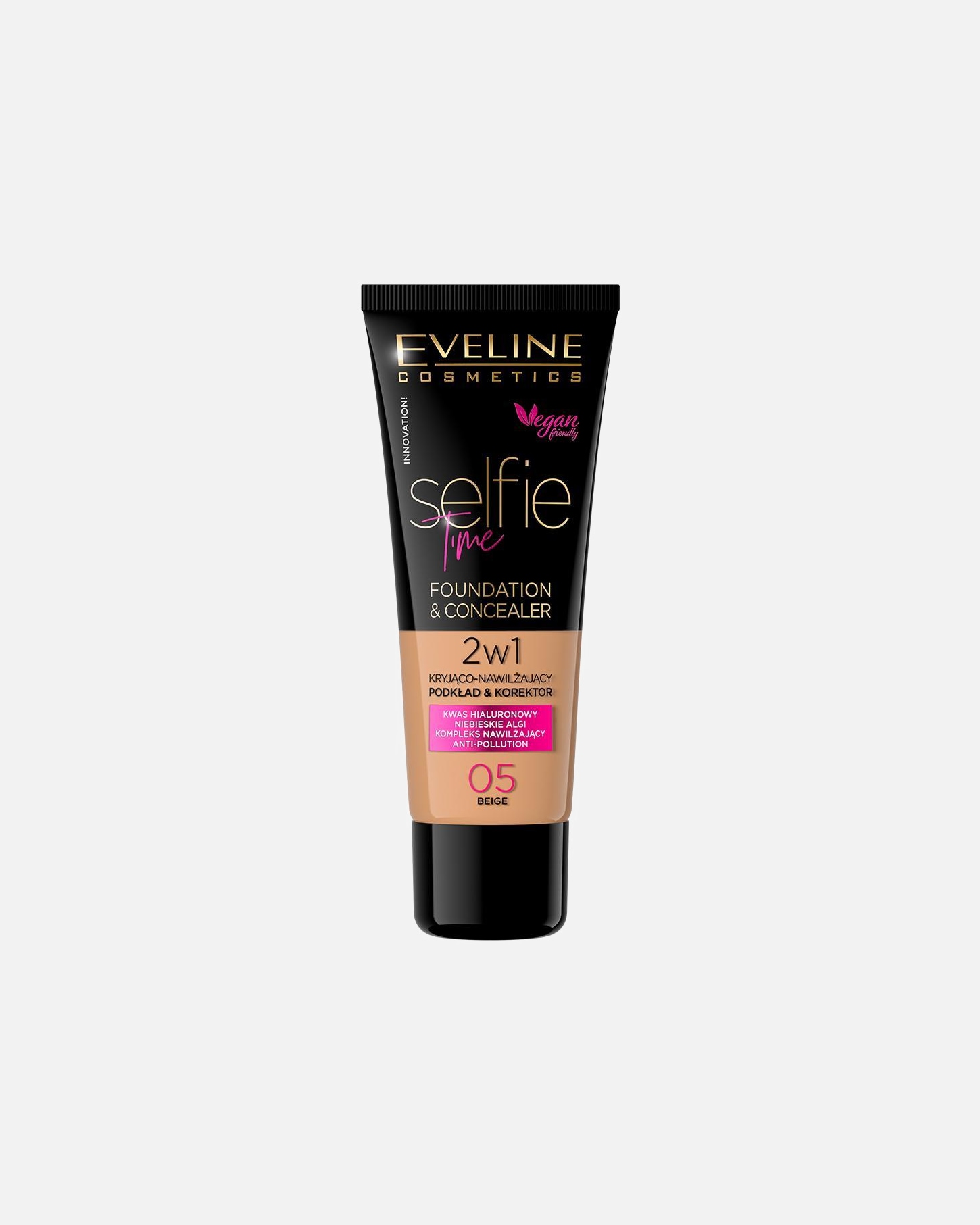 Podkład dla Unisex Eveline Cosmetics Selfie Time Kryjąco-nawilżający podkład i korektor 2w1 5 - BEIGE