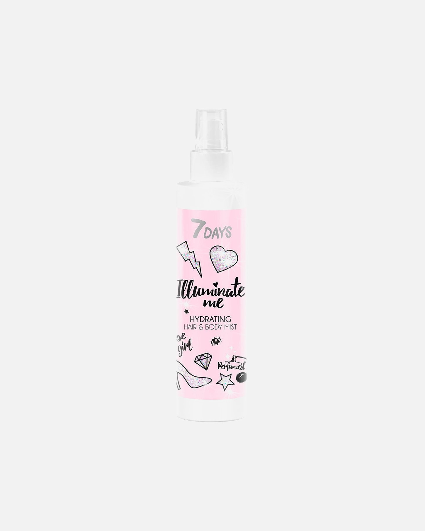 Spray do włosów dla Unisex 7days Illuminate Me Rose Girl Hydrating Mist For Hair And Body 180 ml