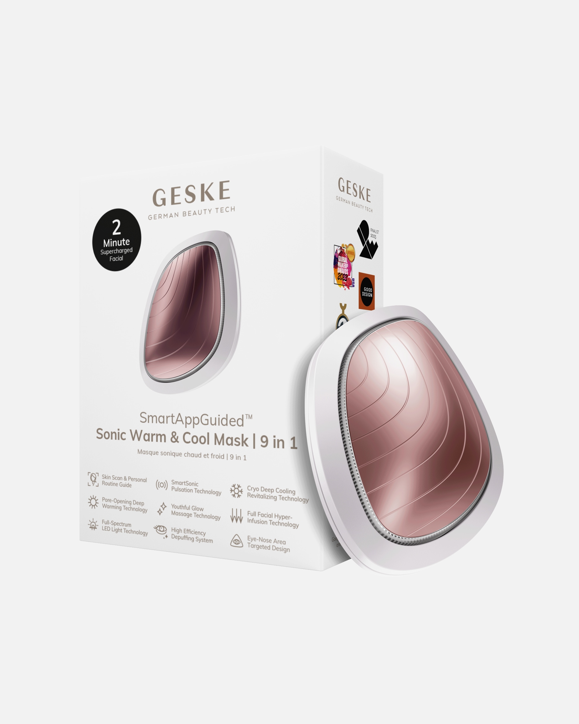 Elektryczne urządzenie do masażu twarzy dla Unisex Sonic Warm&Cool Mask 9 In 1 1 szt.