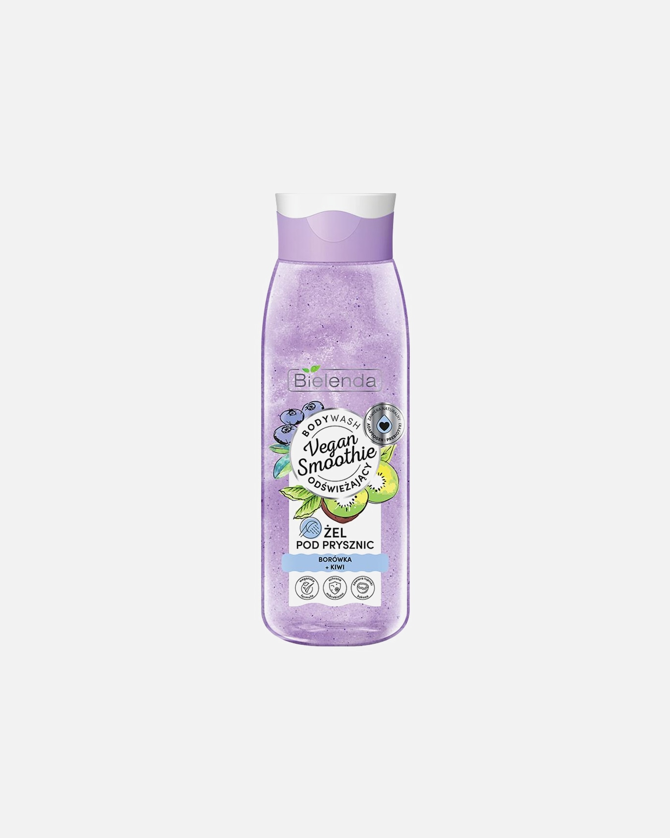 Żel pod prysznic dla Unisex Bielenda VEGAN SMOOTHIE Żel pod prysznic BORÓWKA + KIWI 400 ml