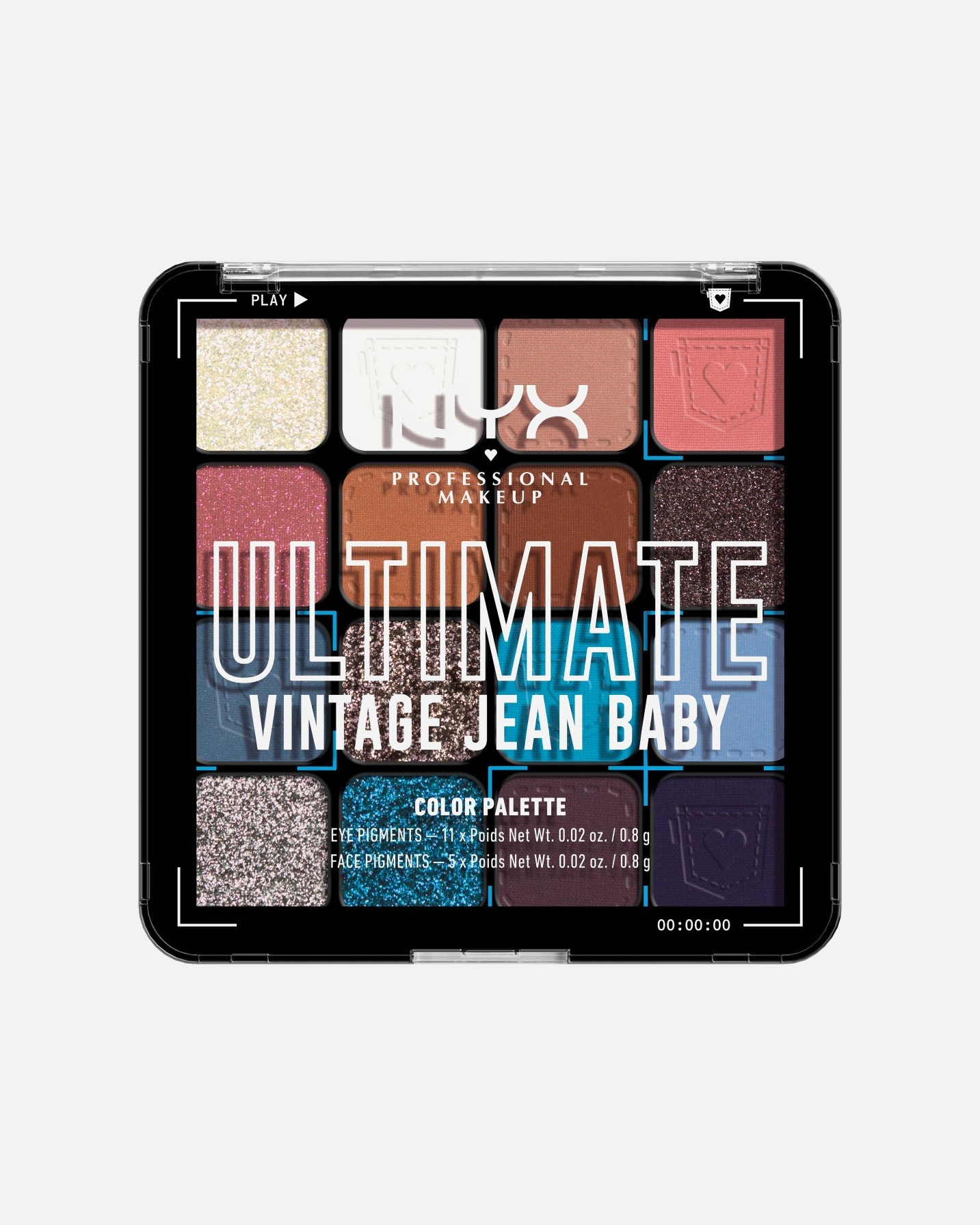 Cień do powiek dla Unisex NYX Professional Makeup Ultimate Shadow Palette VINTAGE JEAN