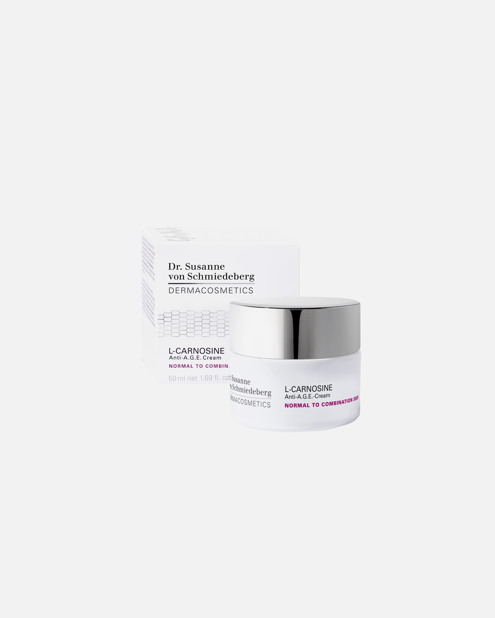 Krem do twarzy dla Unisex Dr. Susanne von Schmiedeberg L-Carnosine Anti-A.G.E. Cream Normal to Combination 50 ml