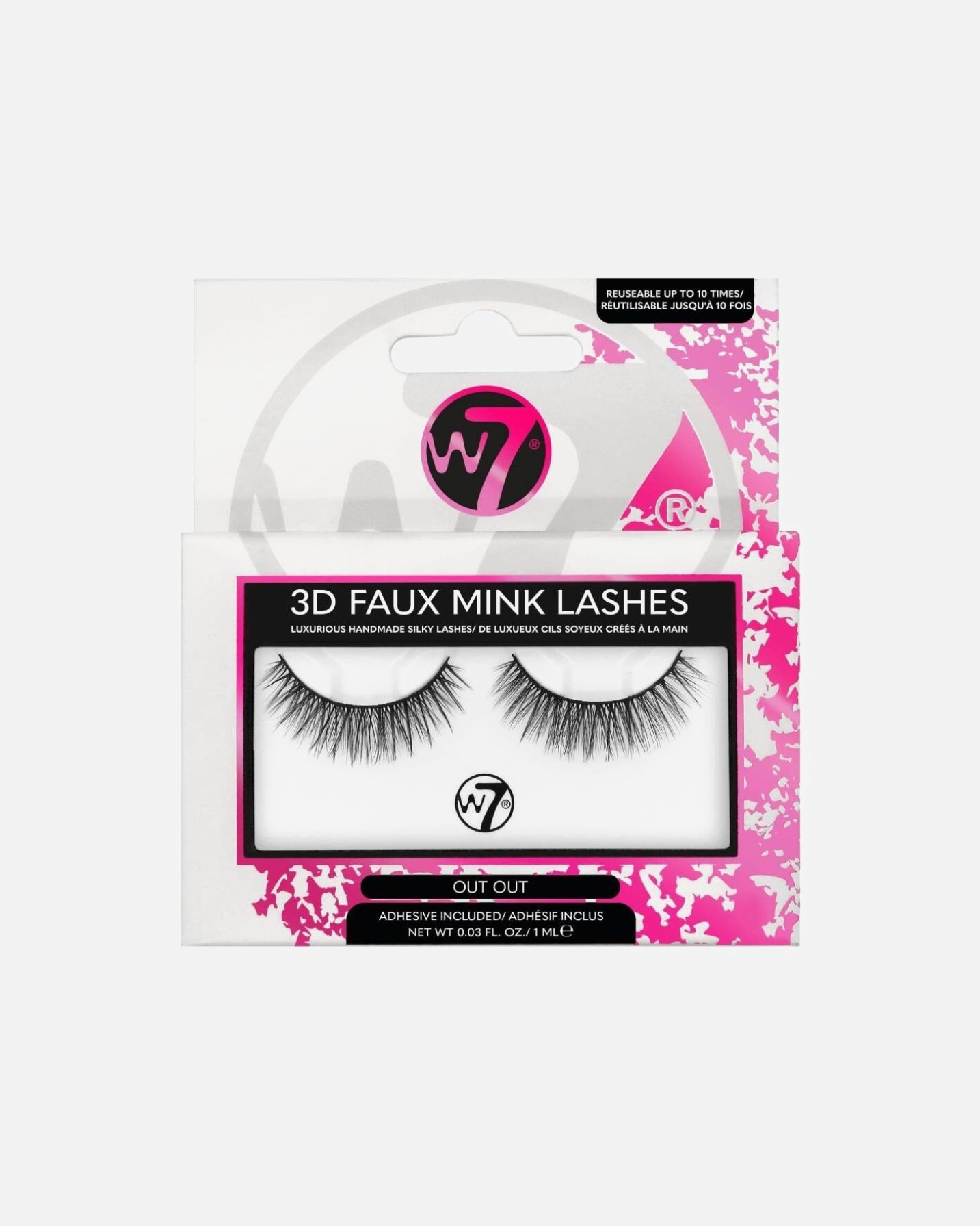 Sztuczne rzęsy dla Unisex W7 3D Faux Mink Lashes SZTUCZNE RZĘSY Out Out 1 ml