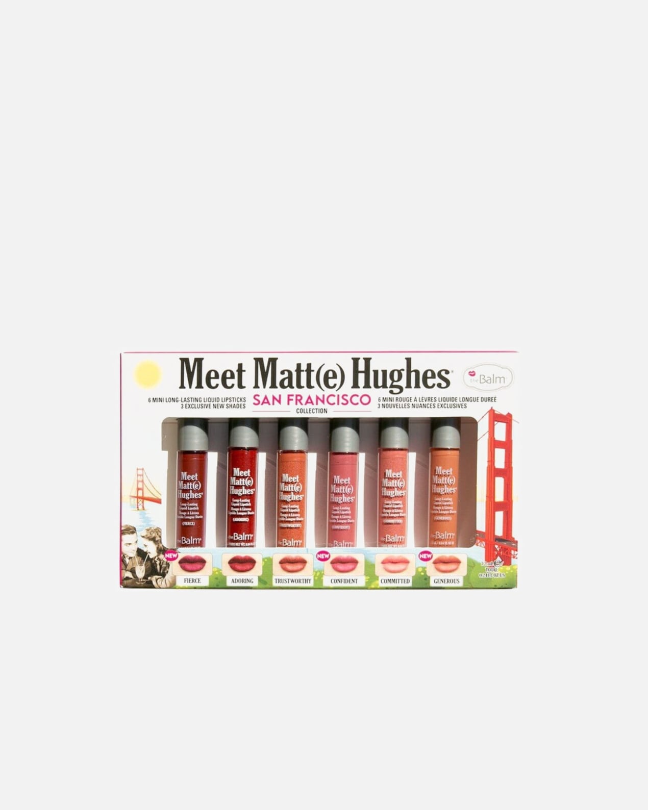 Zestaw do makijażu ust dla Unisex theBalm Poznaj zestaw Matte Hughes Mini Kit SAN FRANCISCO