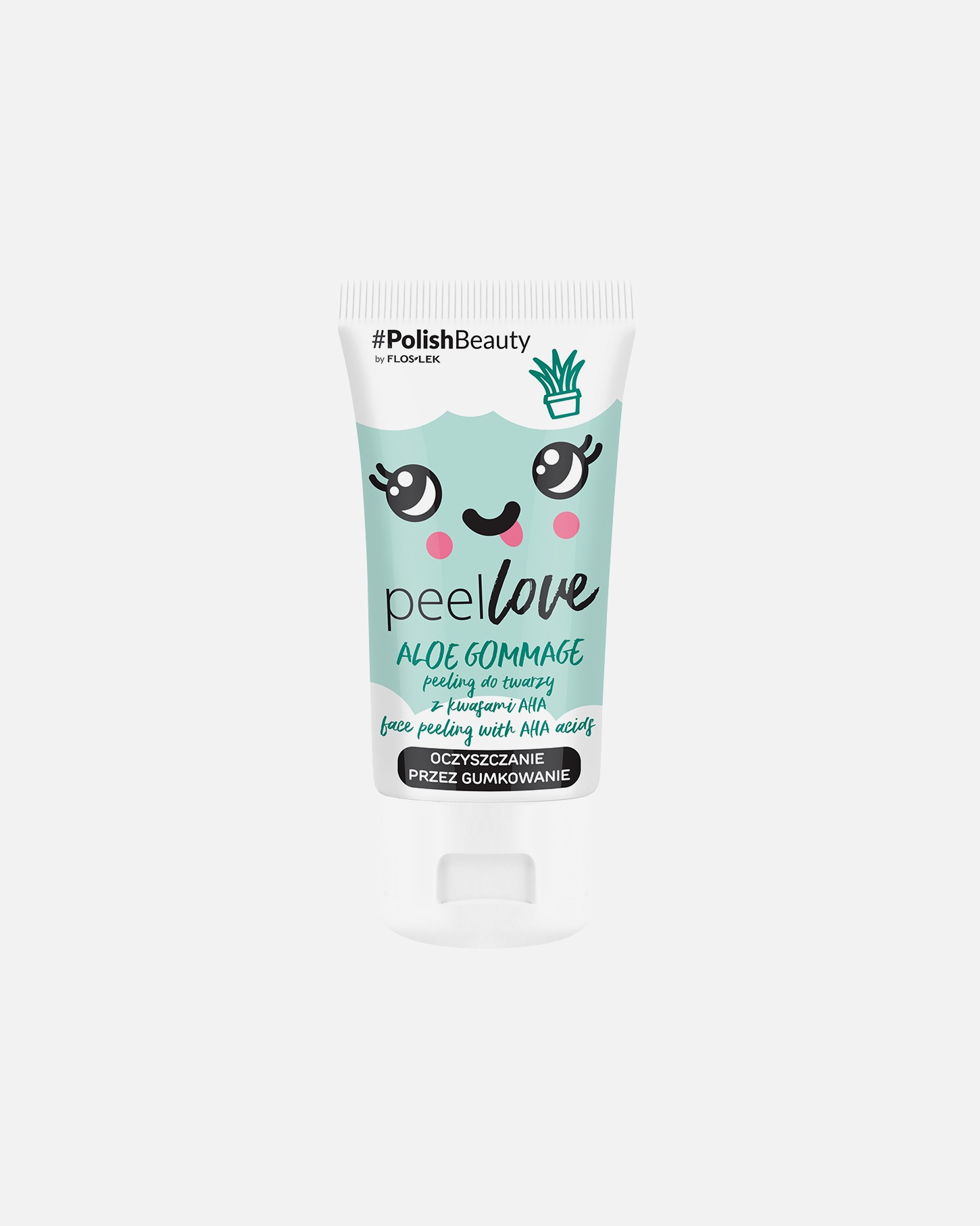 Peeling do twarzy dla Unisex Floslek Aloe Gommage peeling z kwasami AHA 75 ml