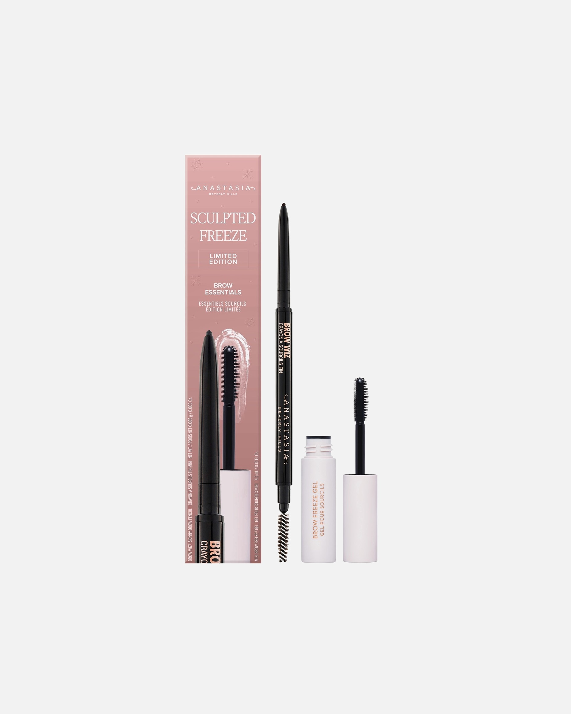 Zestaw do makijażu brwi dla Unisex Anastasia Beverly Hills Sculpted Freeze Brow Essentials Medium Brown