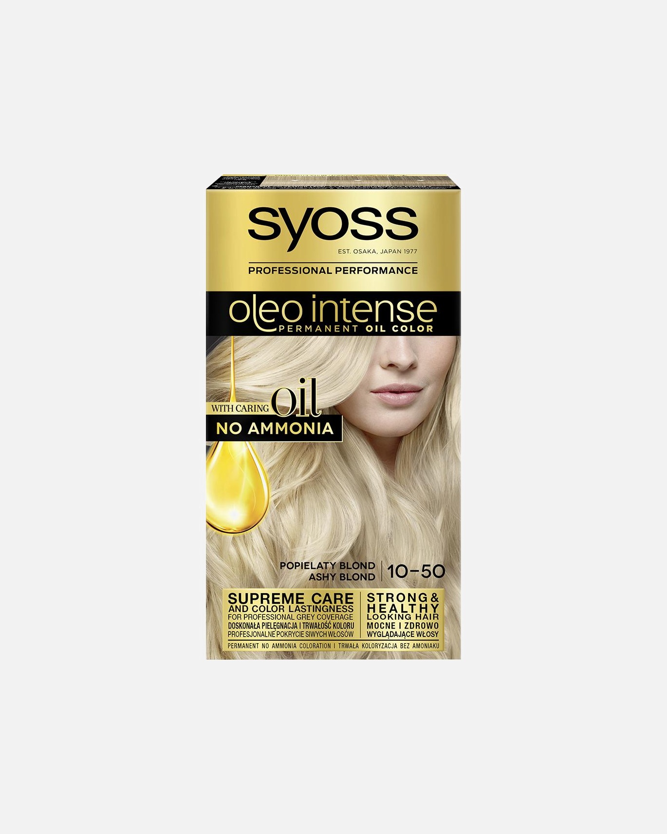 Farba do włosów dla Unisex syoss Oleo Intense farba do włosów bez amoniaku 10-50 Popielaty Blond