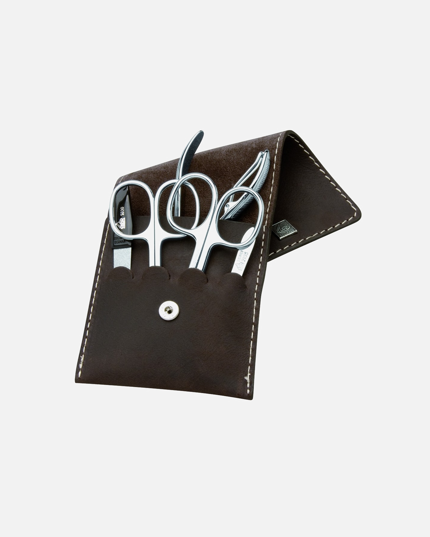 Sprawa dla Unisex ERBE Manicure Pocket Case Range "Mountain Bear", brown, 5 pcs. 1 szt.