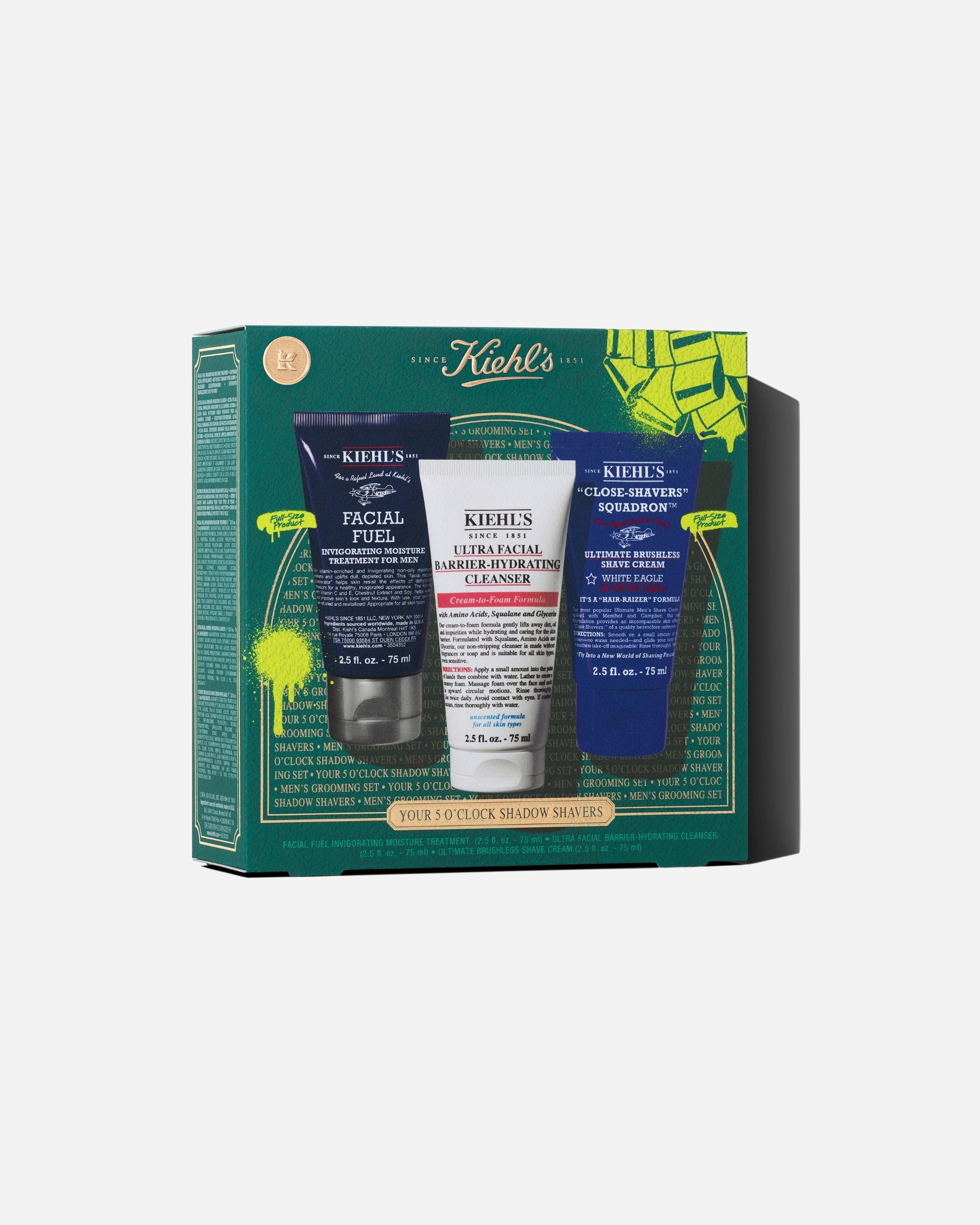 Zestaw do pielęgnacji twarzy dla Mężczyzna Kiehl`s Kiehl's, SHAVE IT OFF & TAKE OFF, zestaw kosmetyków do twarzy dla mężczyzn 1 szt.