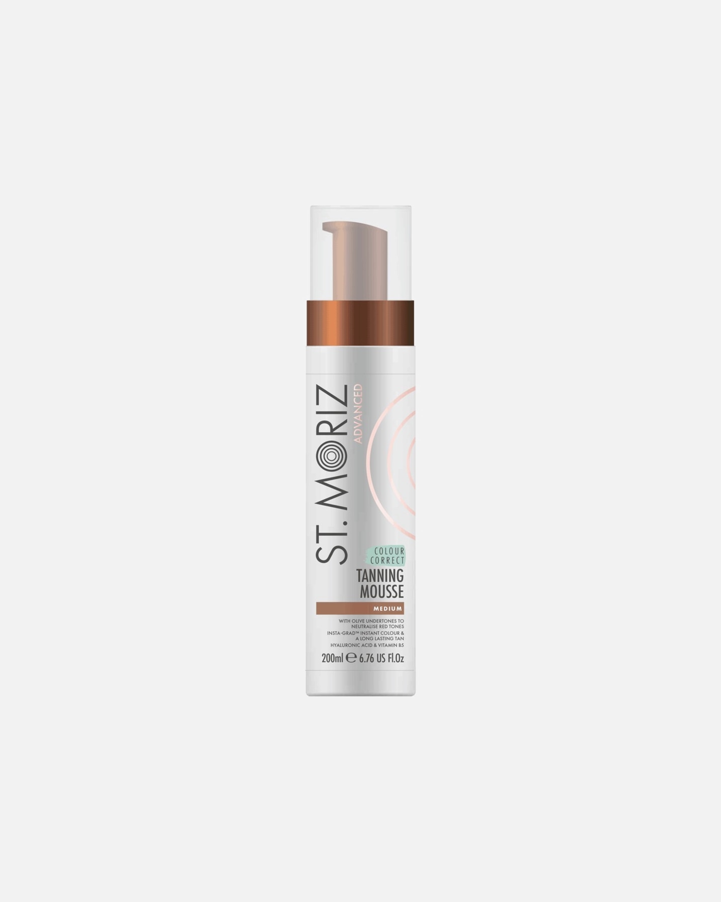 Samoopalacz dla Unisex St. Moriz Advanced Farbkorrigierendes Selbstbräunungsmousse – Mittlere Bräune 200 ml