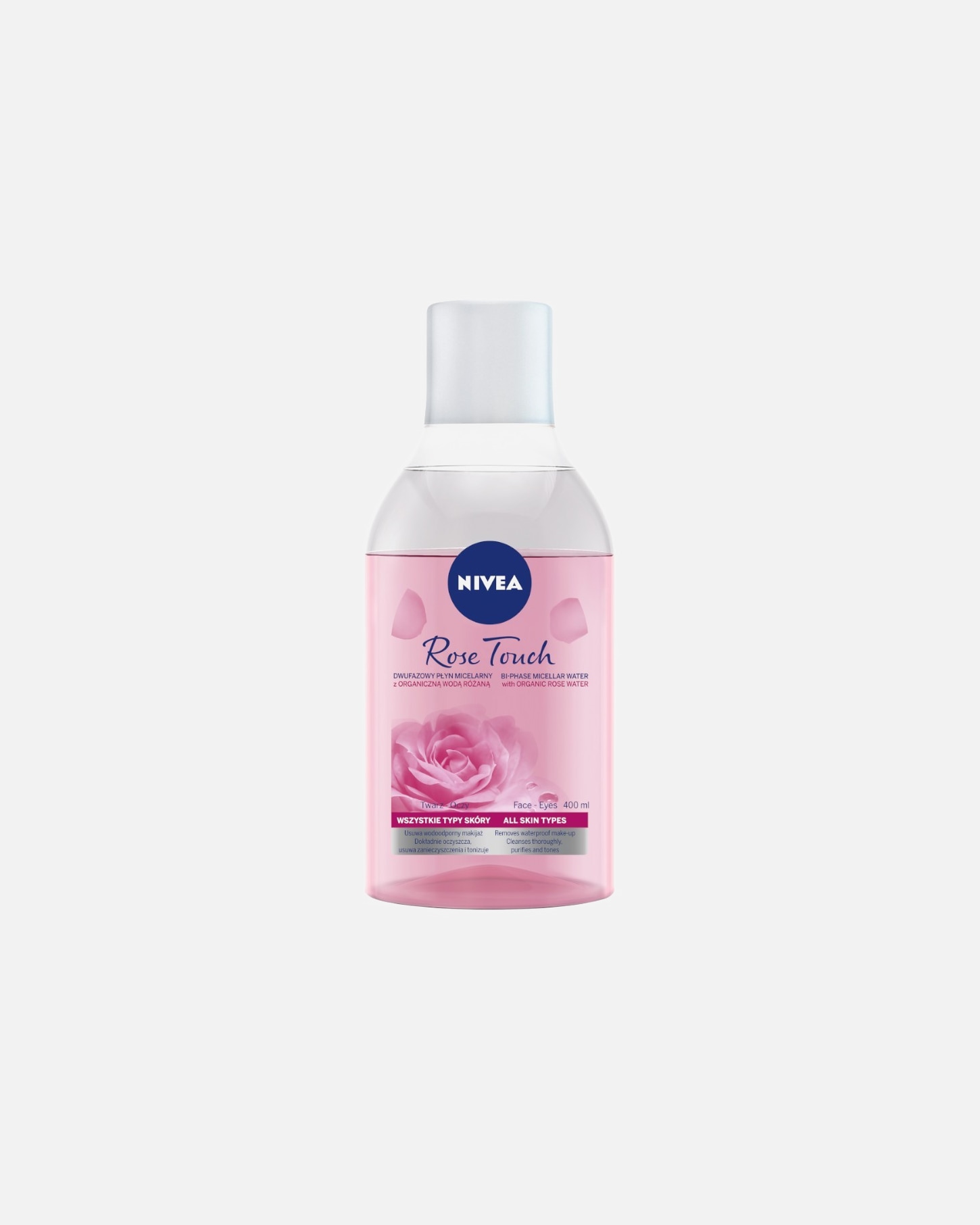 Płyn do demakijażu dla Unisex NIVEA Woda różana Dwufazowy płyn micelarny 400 ml