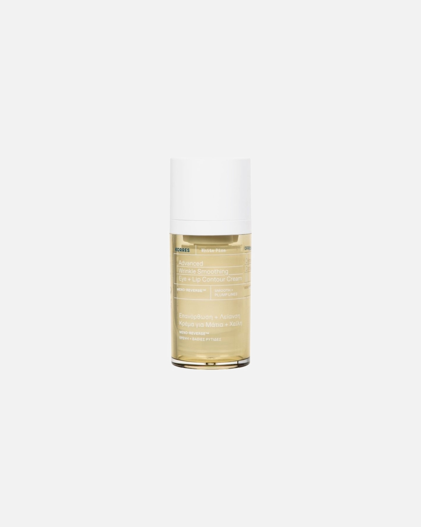 Krem pod oczy dla Unisex KORRES White Pine Krem wygładzający zmarszczki wokół oczu i ust 15 ml