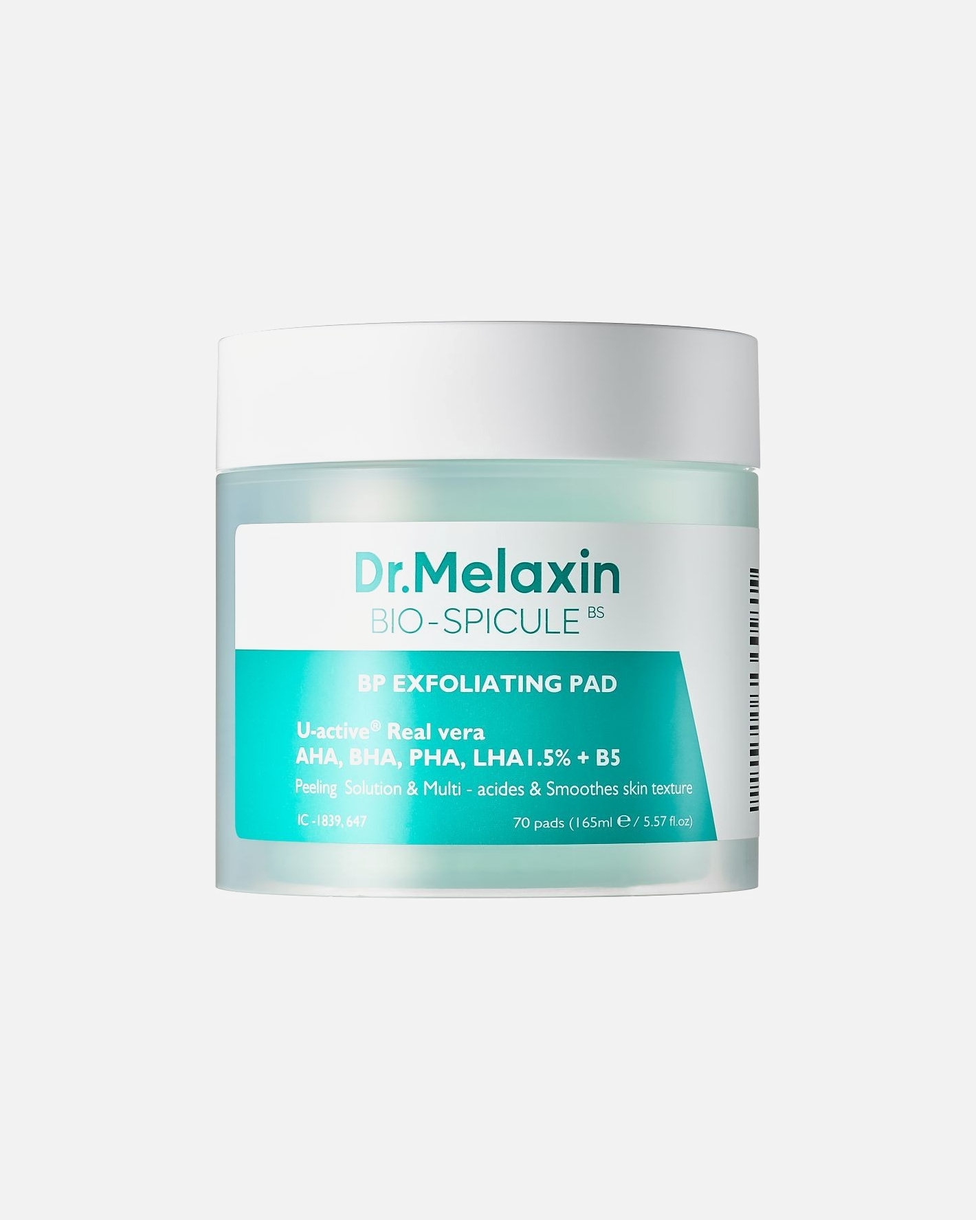 Peeling do twarzy dla Unisex DR. MELAXIN Default Brand Line BIO-SPICULE BP EXFOLIATING PAD - Złuszczające płatki z kwasami AHA, BHA, PHA, LHA 165 ml