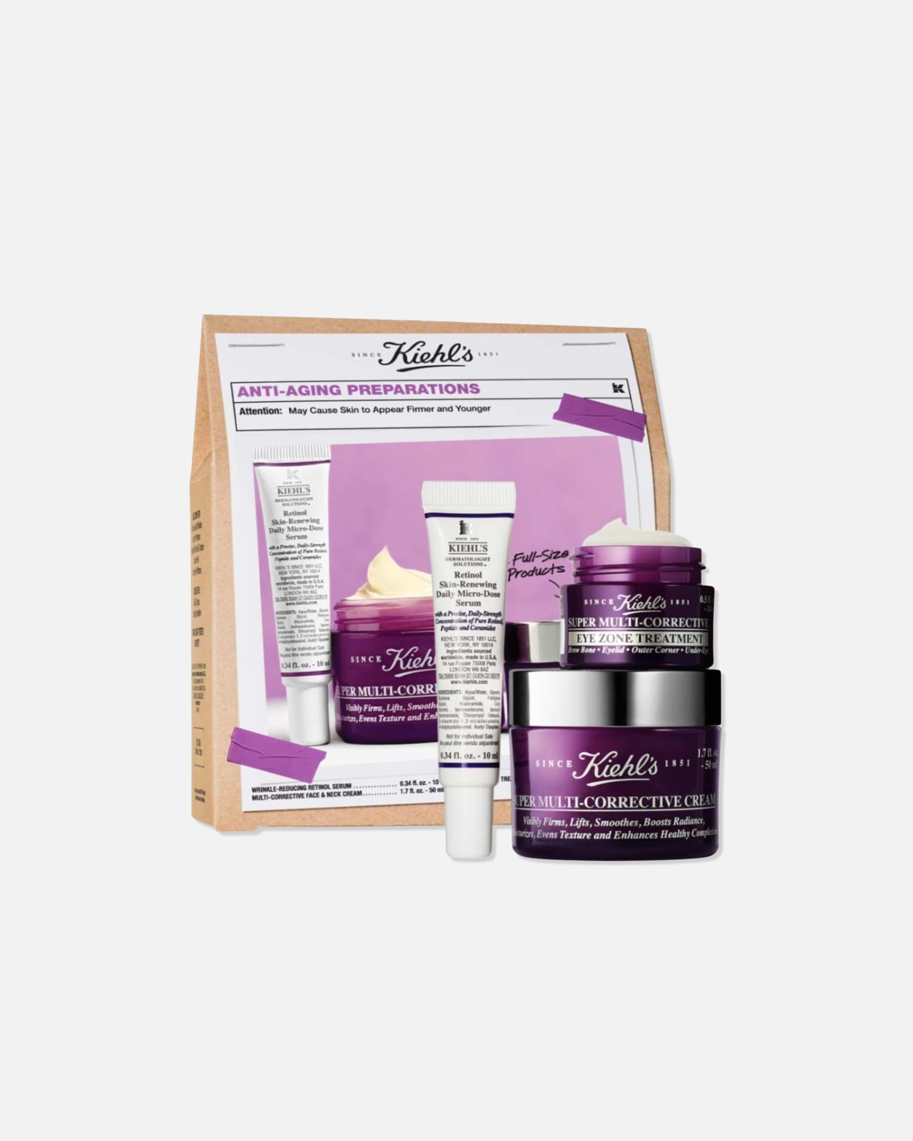 Zestaw do pielęgnacji twarzy dla Unisex Kiehl`s Super Multi Corrective Anti-Aging Preparations Set 1 szt.