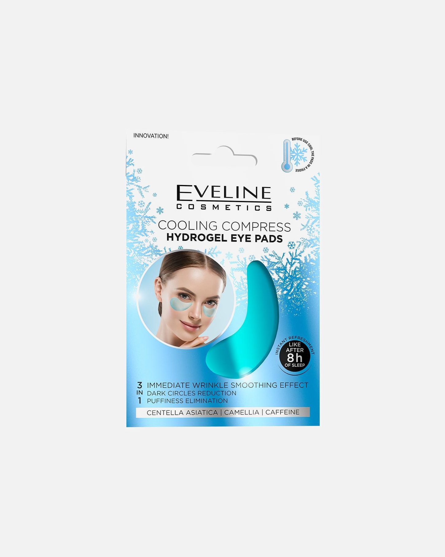 Płatki pod oczy dla Unisex Eveline Cosmetics Hydrożelowe chłodzące płatki pod oczy 2 szt.