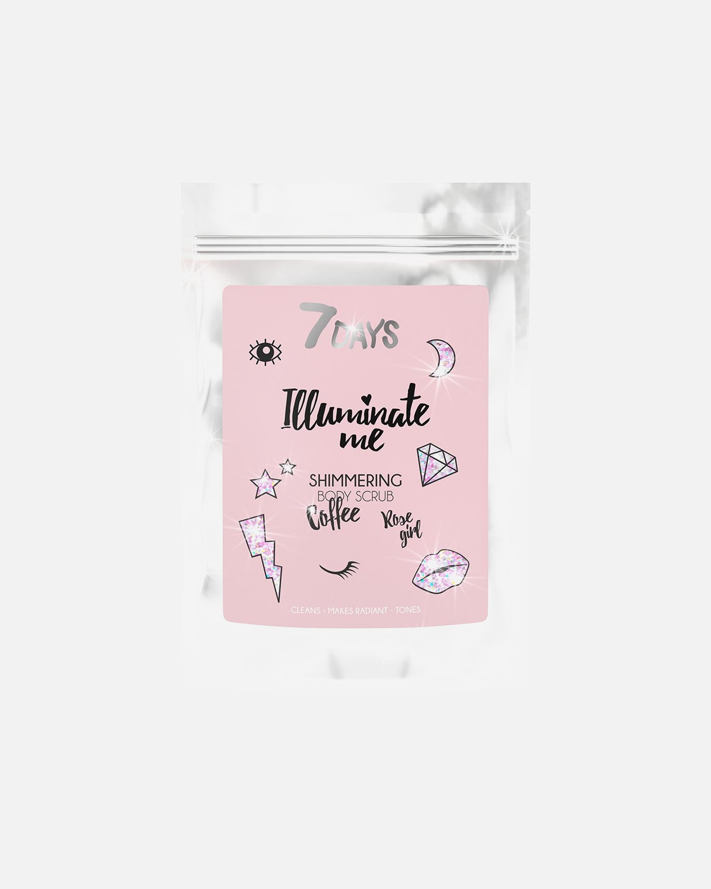 Peeling do ciała dla Unisex 7days Illuminate Me Shimmering Coffee Body Scrub Rose Girl 200 g