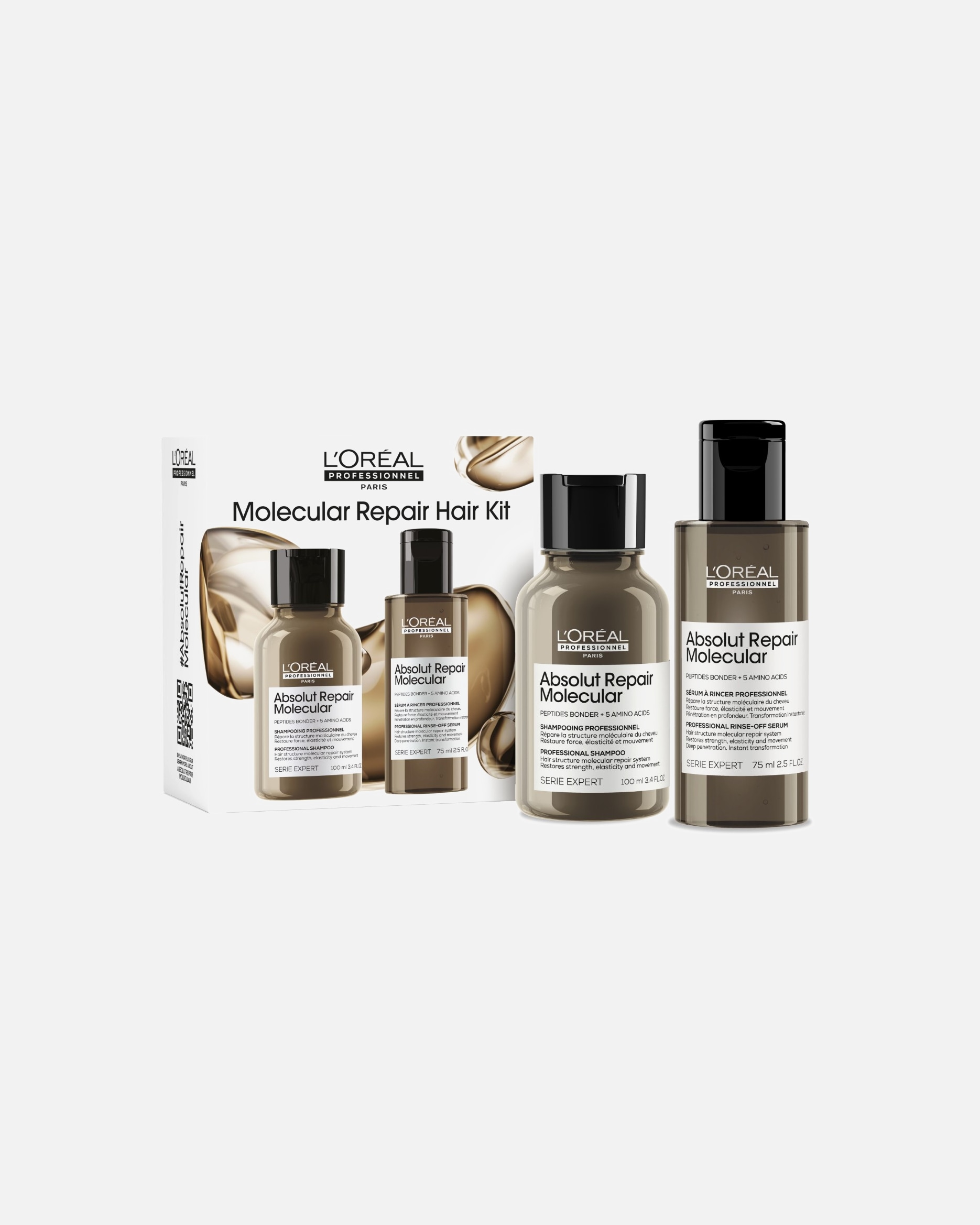 Szampon do włosów dla Kobieta L´Oréal Professionnel Paris Serie Expert Absolut Repair Molecular Absolut Repair Molecular. Zestaw profesjonalnych produktów odbudowujących włosy zniszczone. 1 szt.