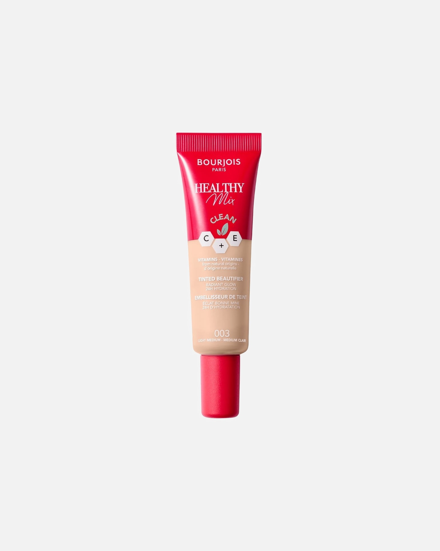Podkład dla Kobieta Bourjois Bourjois Healthy Mix Clean Tinted Beautifier upiększający krem tonujący, nawilżający tint do twarzy, nr 002 Light, 30 ml Light Medium