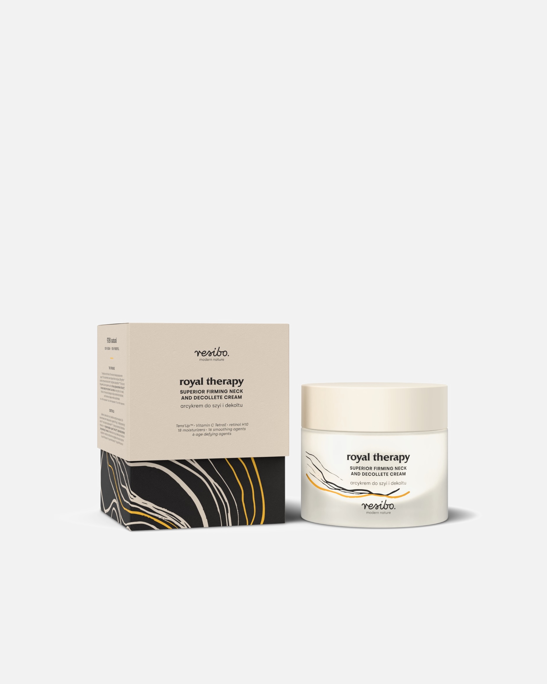 Środek do pielęgnacji skóry dla Unisex Resibo ROYAL THERAPY arcykrem do szyi i dekoldu 50 ml 50 ml