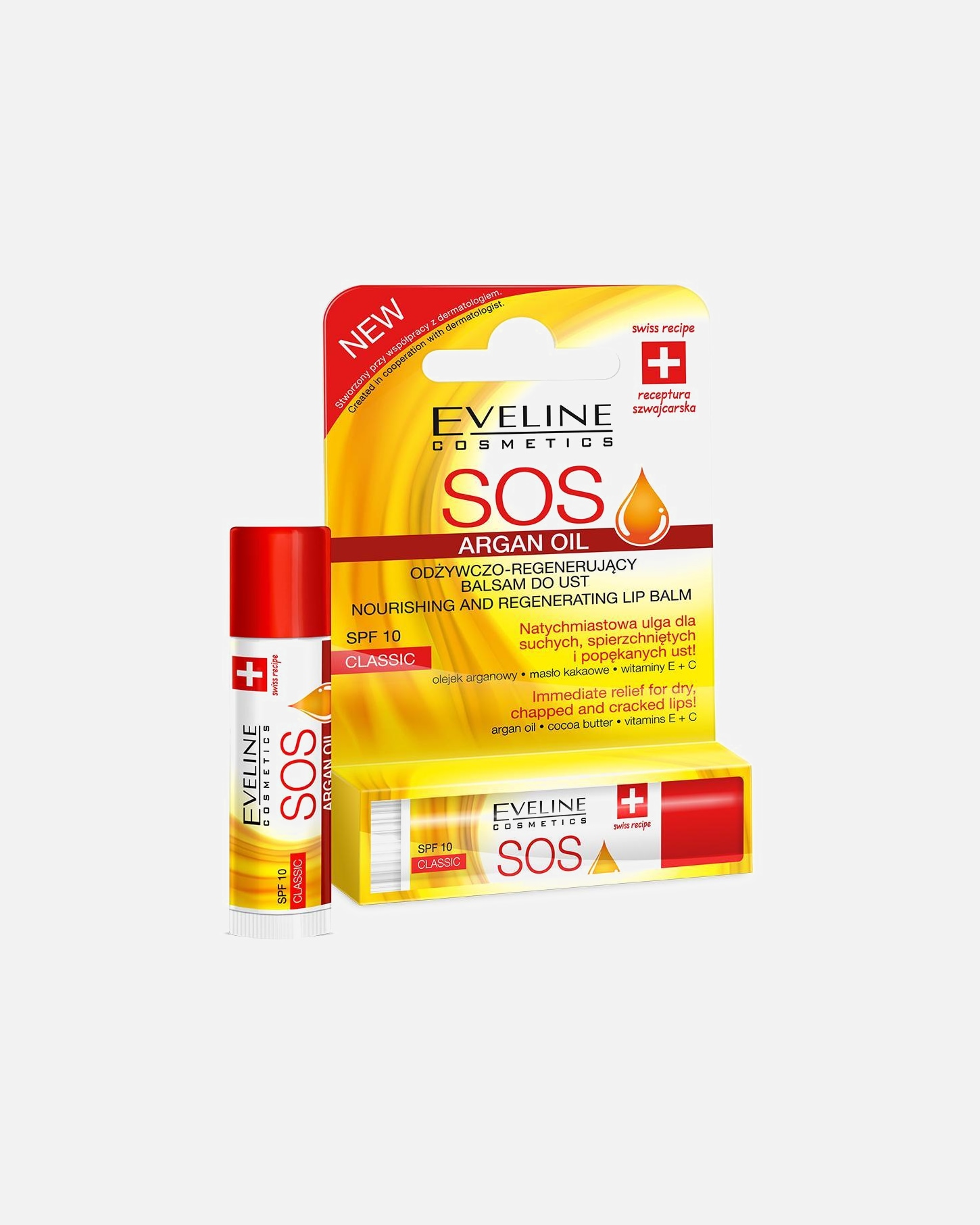 Balsam do ust dla Unisex Eveline Cosmetics SOS Odzywczo-regenerujący balsam do ust