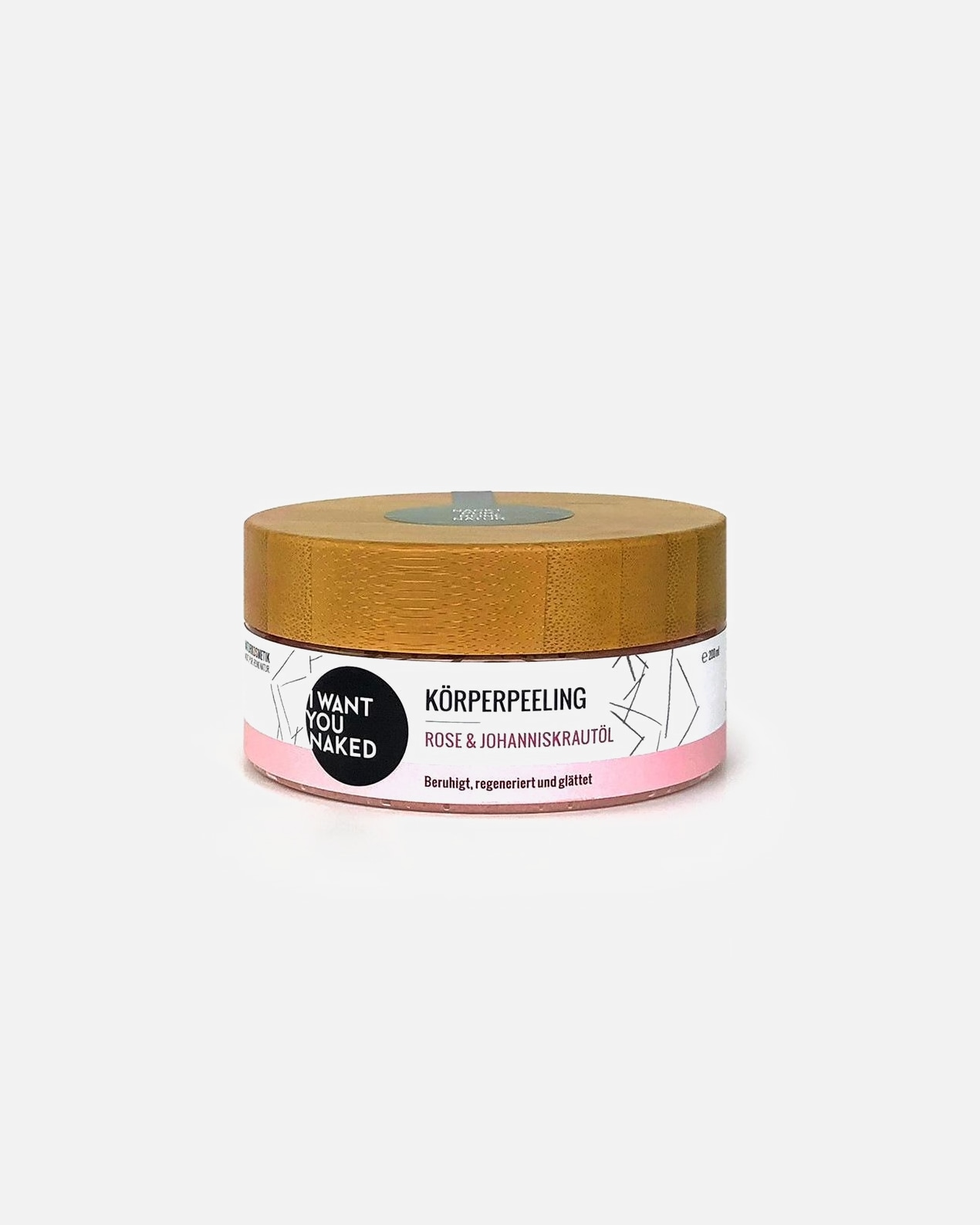 Peeling do ciała dla Unisex I WANT YOU NAKED Róża i olejek z dziurawca zwyczajnego Róża i olejek z dziurawca zwyczajnego 200 ml
