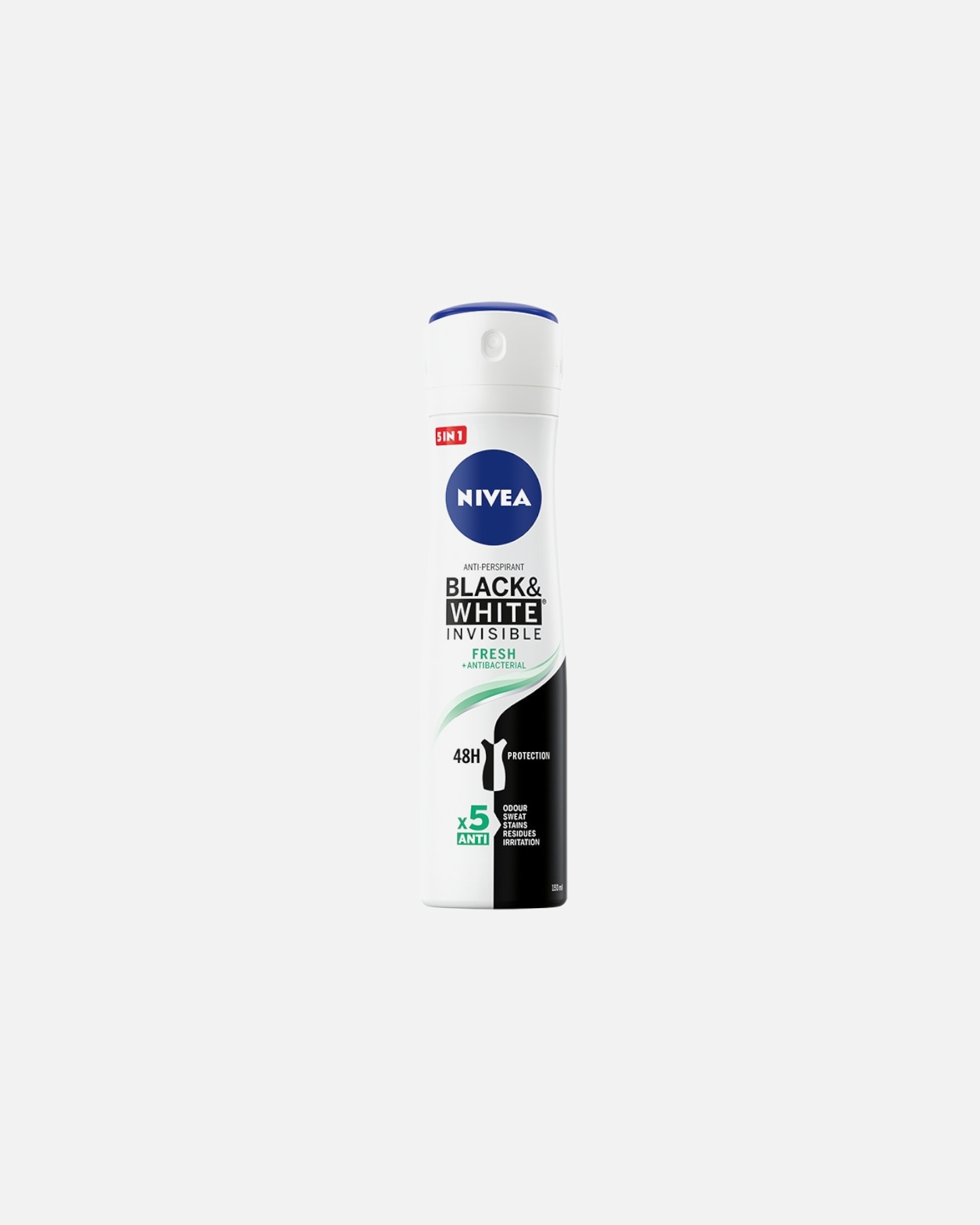 Antyprespirant dla Unisex NIVEA Black & White Invisible Fresh Antyperspirant damski w spray'u 150 ml