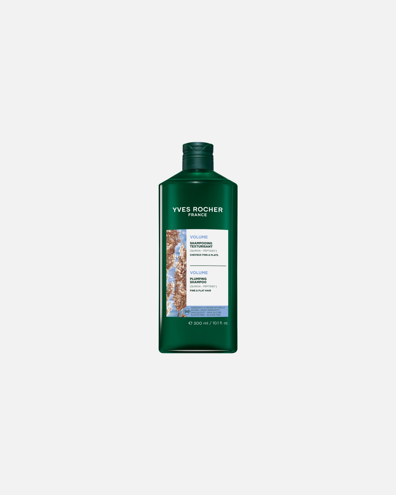 Szampon do włosów dla Unisex Yves Rocher Szampon do włosów dodający objętości z peptydami z komosy ryżowej 300 ml