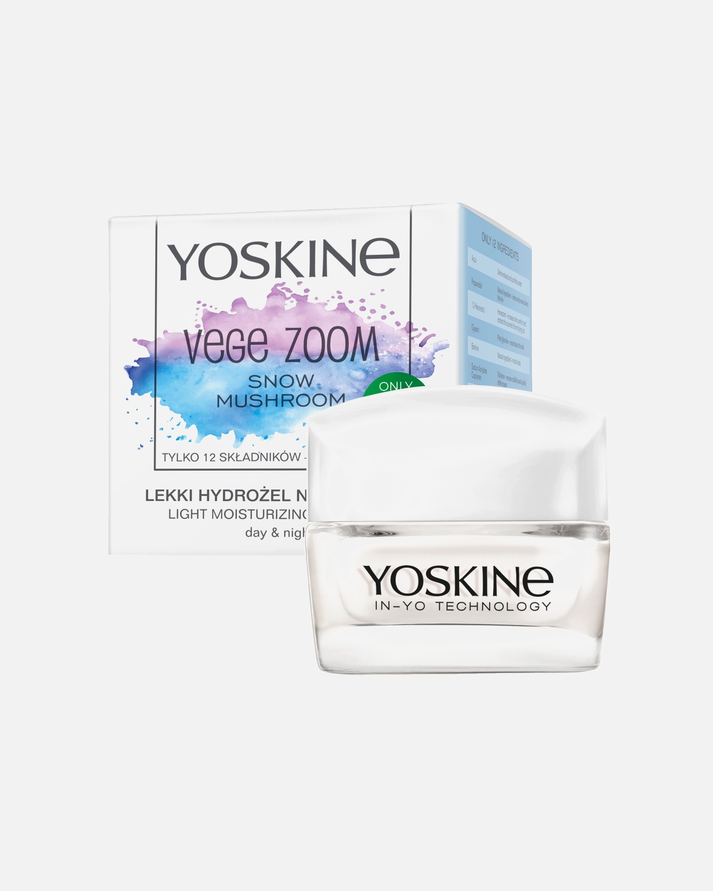 Żel do twarzy dla Kobieta Yoskine Yoskine Vege Zoom, lekki hydrożel nawilżający, 50 ml 50 ml