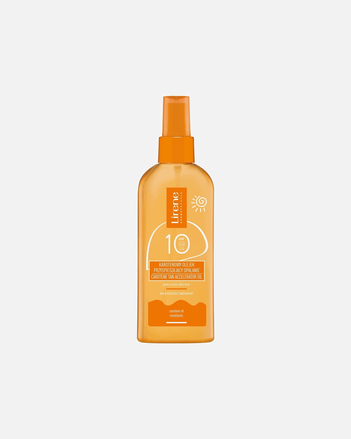 Balsam do opalania dla Unisex Lirene SUN Karotenowy olejek przyspieszający opalanie SPF 10 150 ml